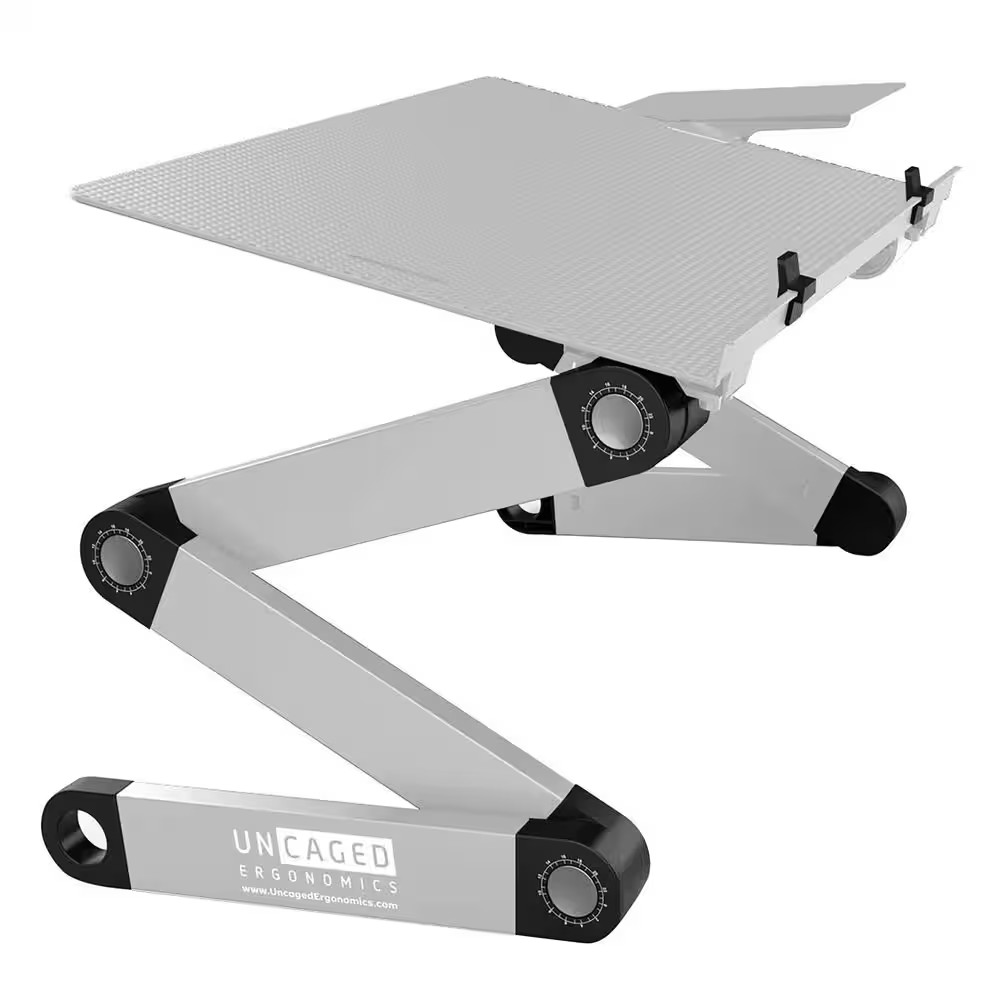 Workez Adjustable Keyboard Riser Stand for Desktop (Silver)