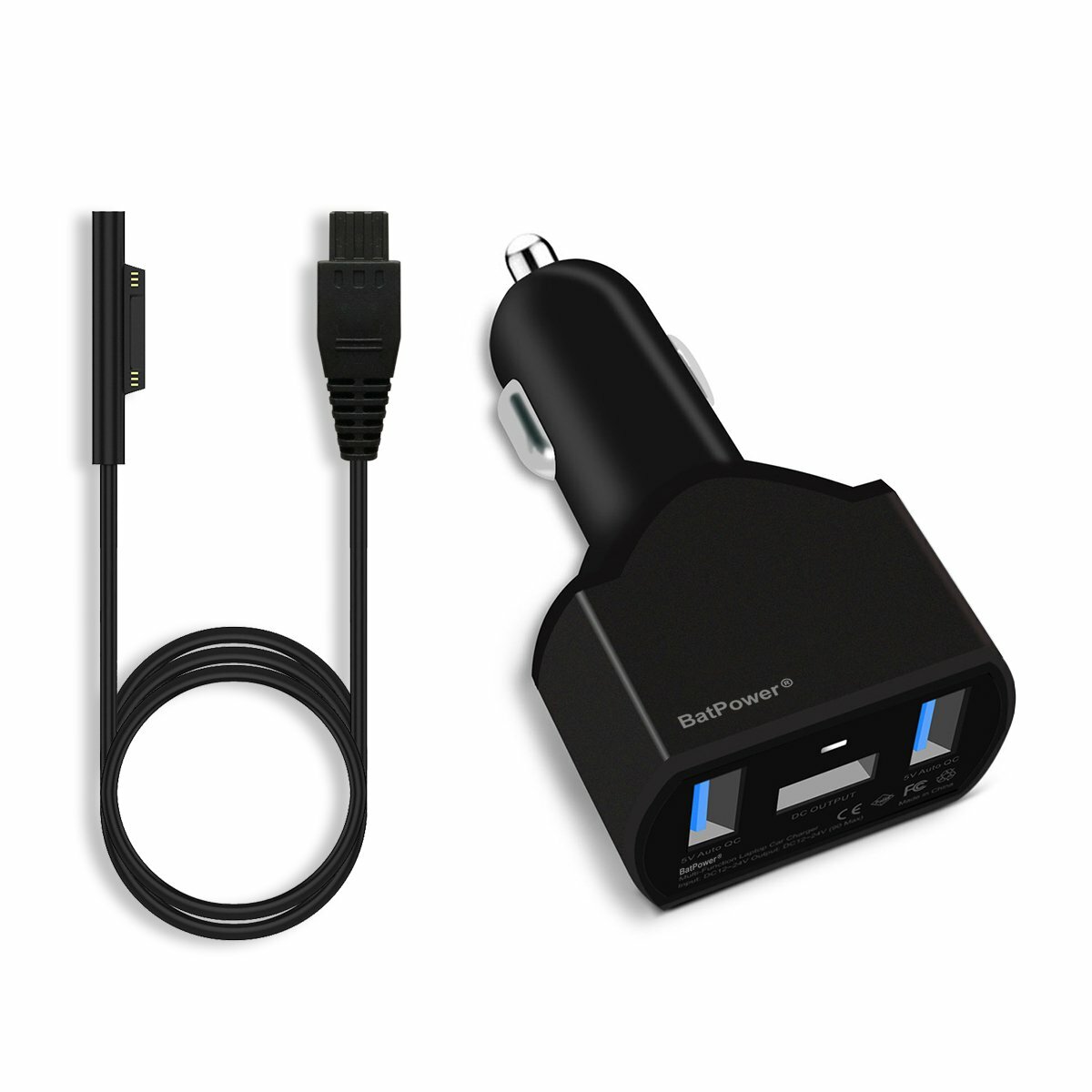 BatPower 102W 90W 65W 44W Surface Pro X Car Charger Microsoft Car Power Adapter