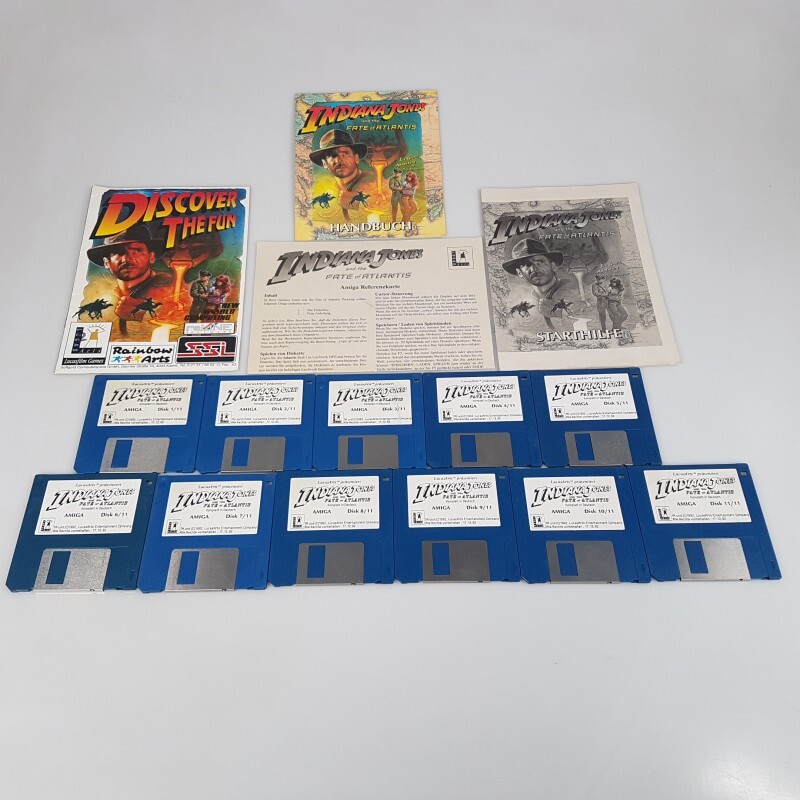 LucasArts, Indiana Jones and the fate of Atlantis German Amiga Game 1992 Retro