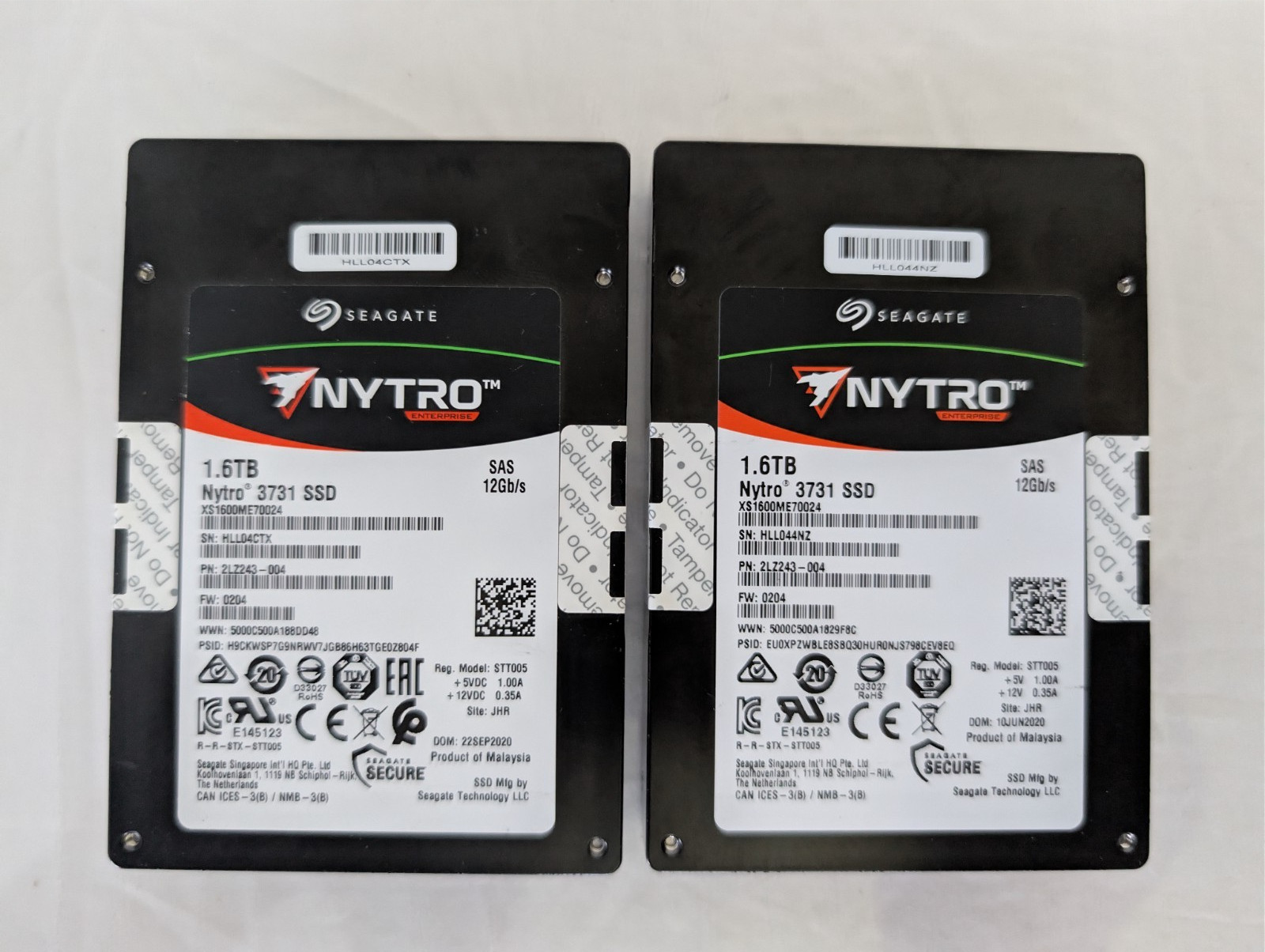 Seagate Nytro 3731 1.6TB SAS 12Gb/s SSD XS1600ME70024 100% Health