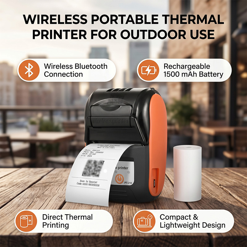 Mini 58mm Handheld USB Wireless BT Pocket Mobile POS Thermal Receipt Printer