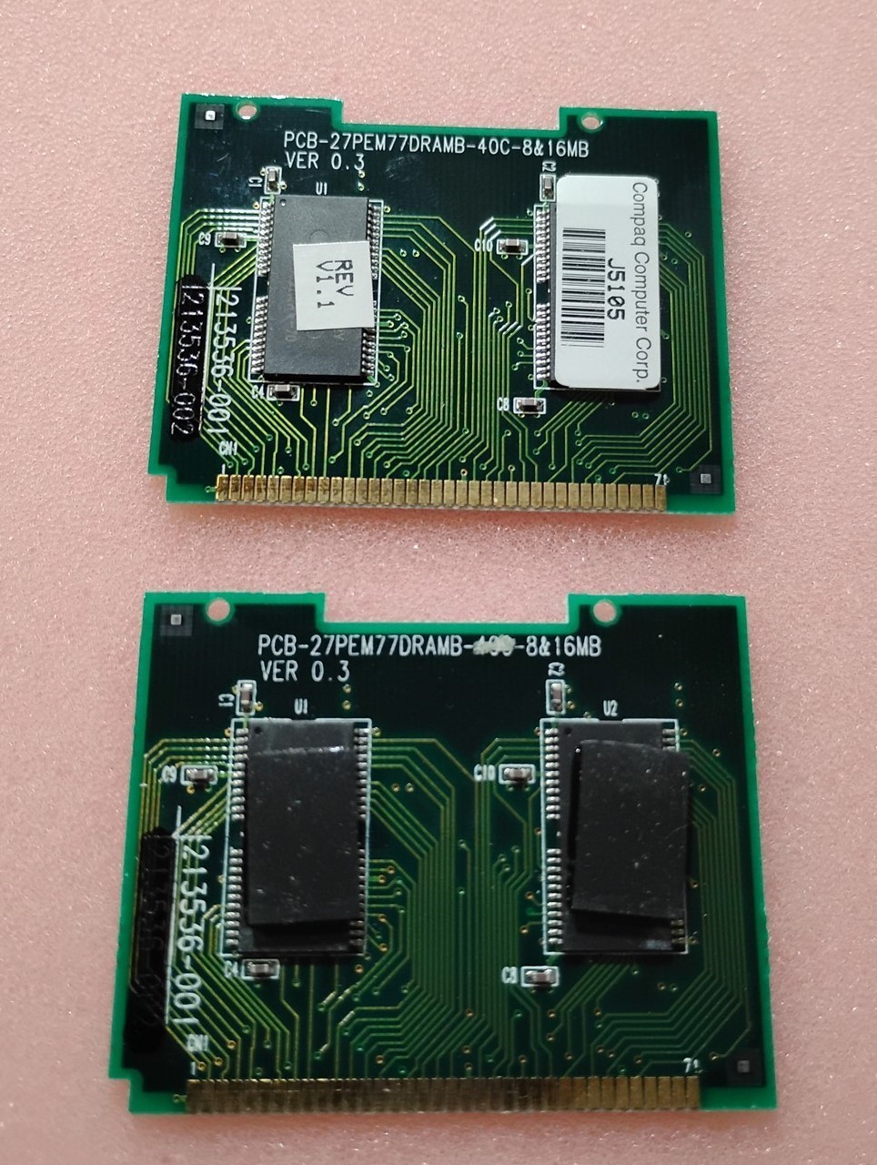 16MB 2x8MB Compaq Armada 7700 LTE 5000 PCB-27PEM77DRAMB J5105 Memory Kit as-is