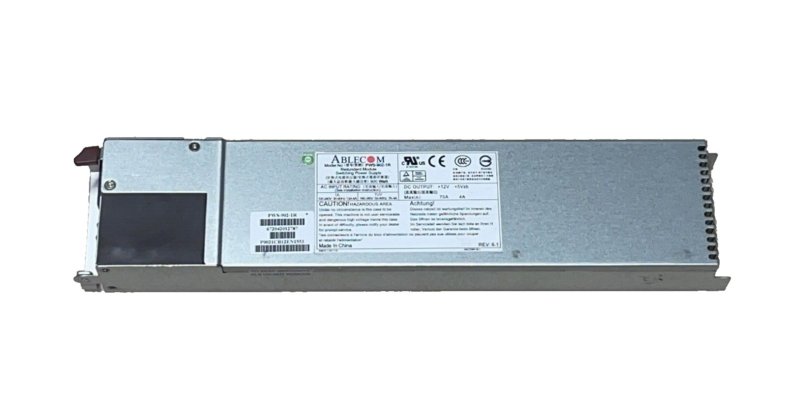 Supermicro PWS-902-1R 900W Redundant Hot Plug Power Supply