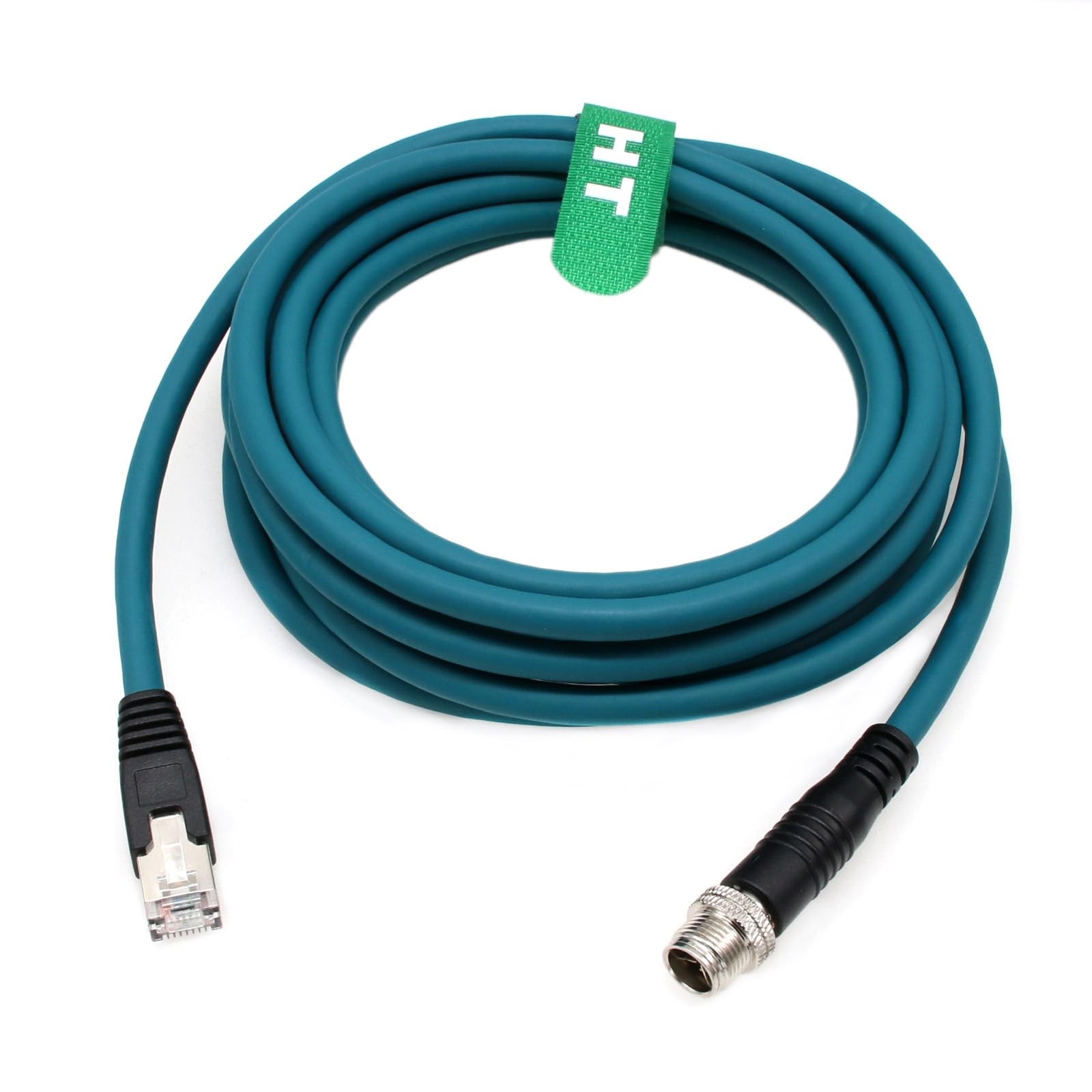 2 Meter M12 XCode 8 Pin Male to Male Ethernet Cable Cat7e Gigabit Industrial