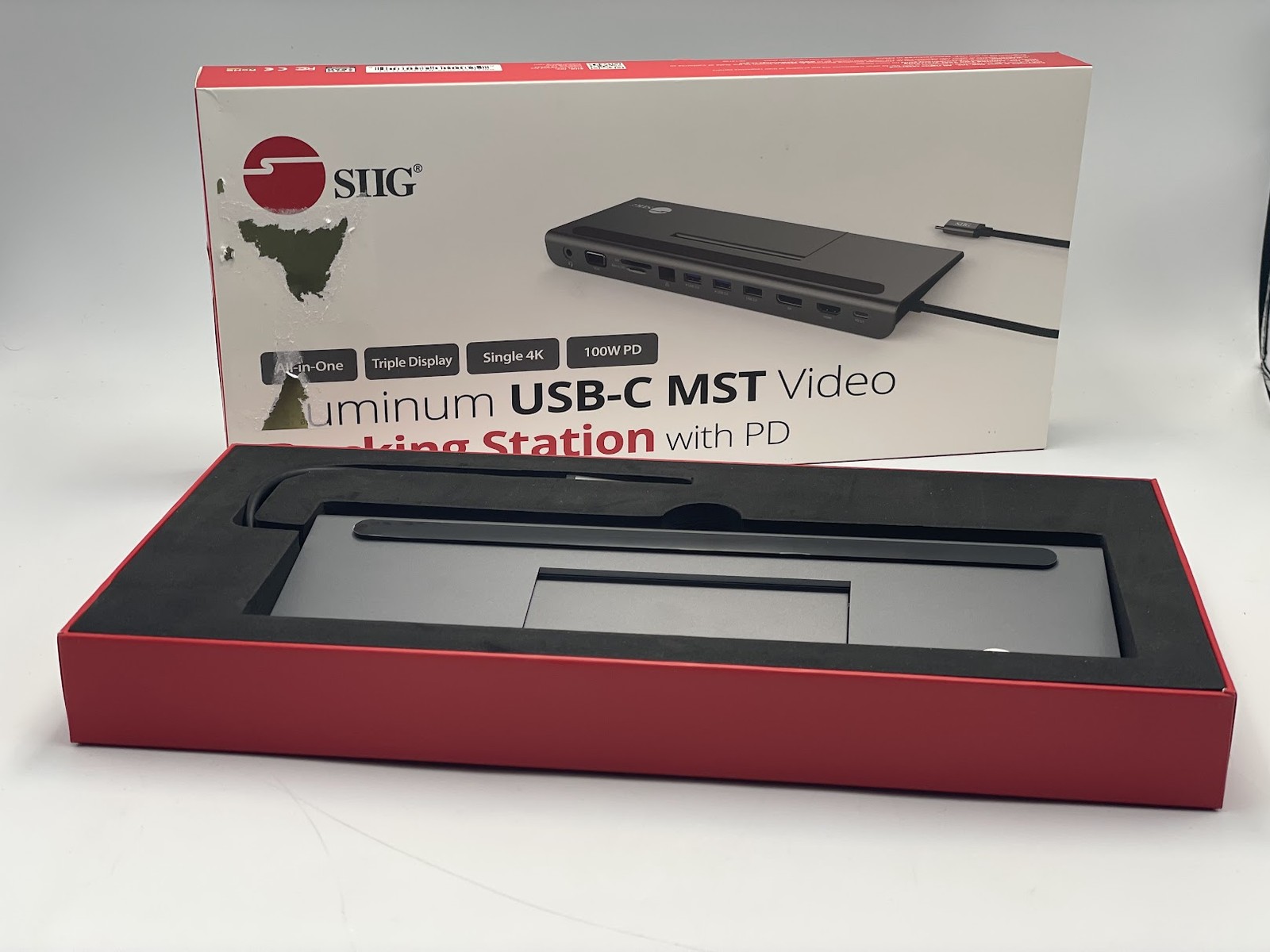 SIIG USB-C MST Triple Monitor Dock, 4K, 100W PD, JU-DK0E11-S1