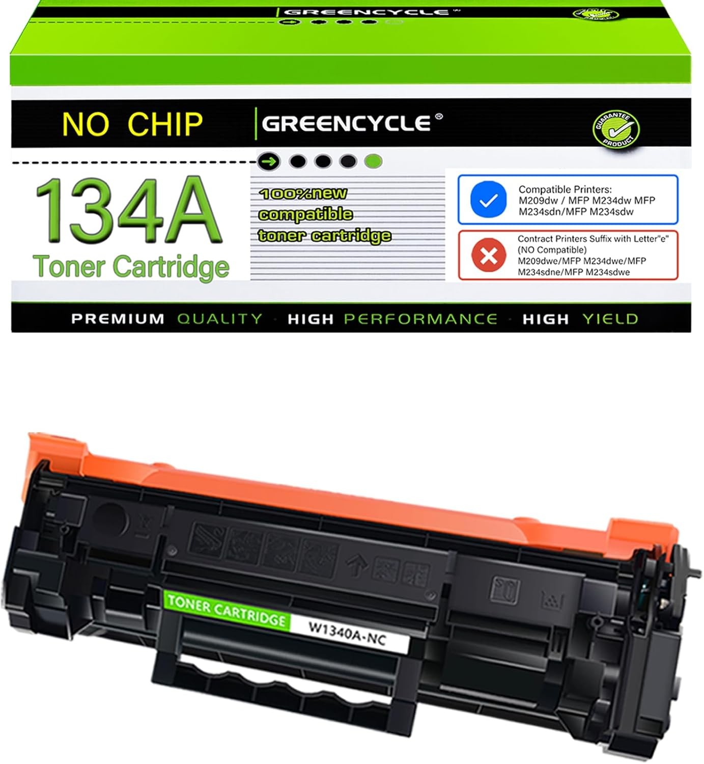 GREENCYCLE W1340A No Chip Toner for HP 134A LaserJet M209dw M209dwe M234sdne Lot