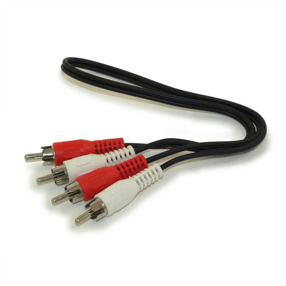 1.5ft 2 Wire RCA Audio Cables  Male/Male (General Duty)