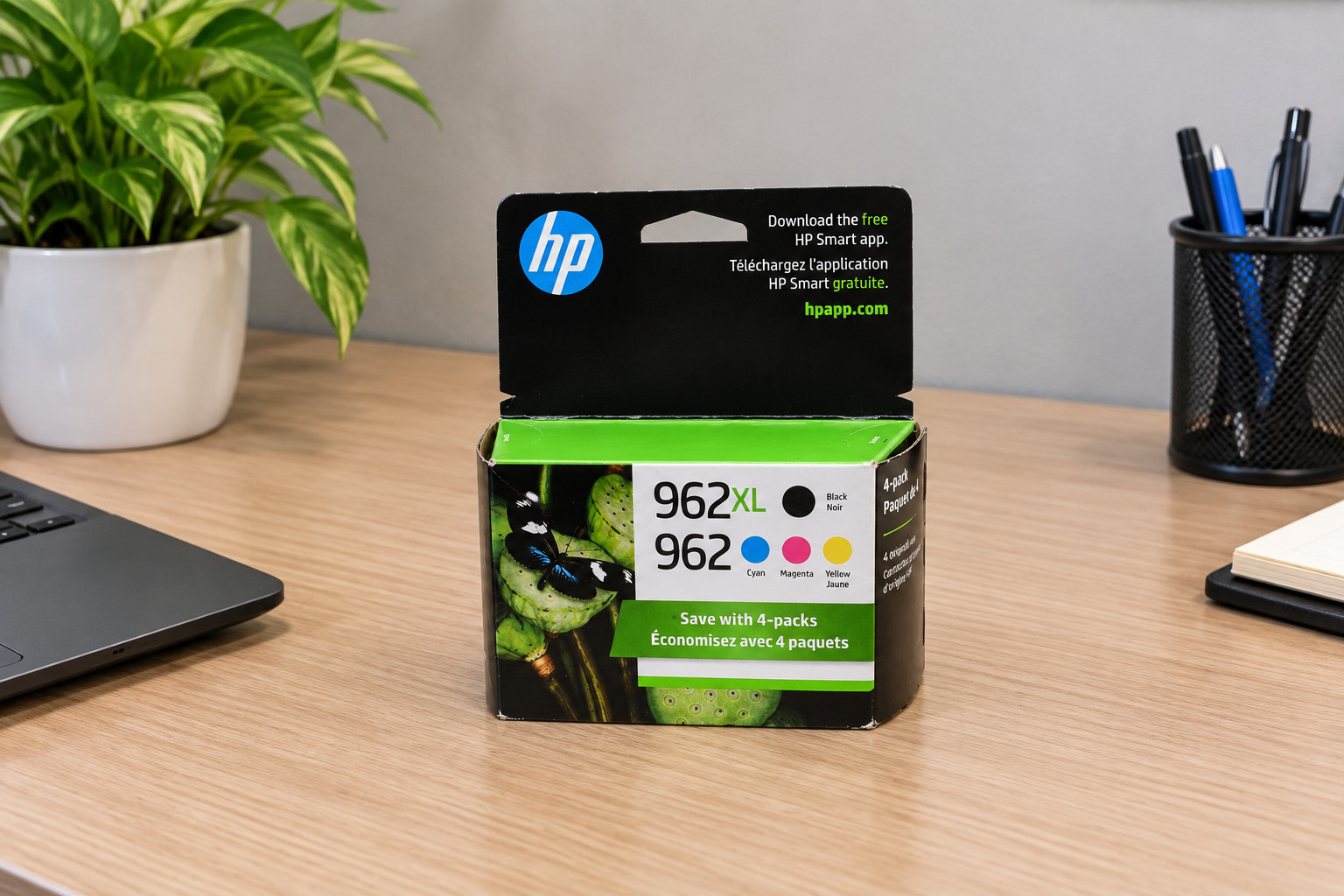 Genuine HP 962XL Black & 962 Combo Cyan/Magenta/Yellow Exp: June 2027 New