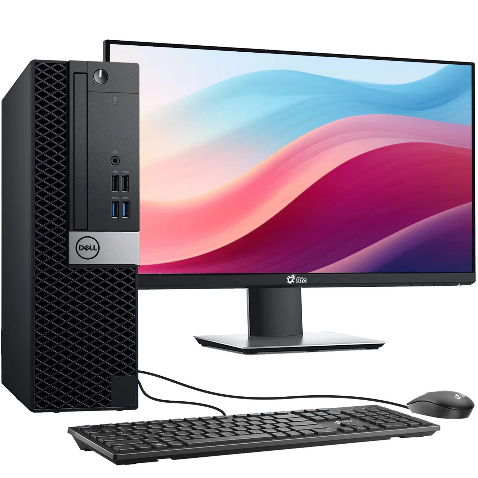 Dell Desktop PC intel i5-6th 16GB RAM 1TB SSD 1TB HDD WiFi New 24" LED Window 11