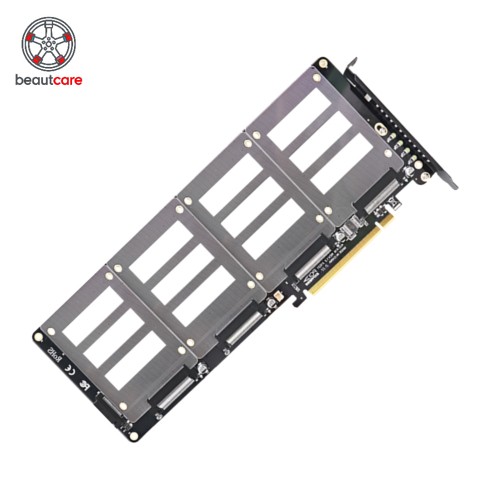 NEW U.2 SSD to PCIe X16 Adapter PCIE 4.0 to 4 Disk U.2 SFF-8639 SSD Riser Card