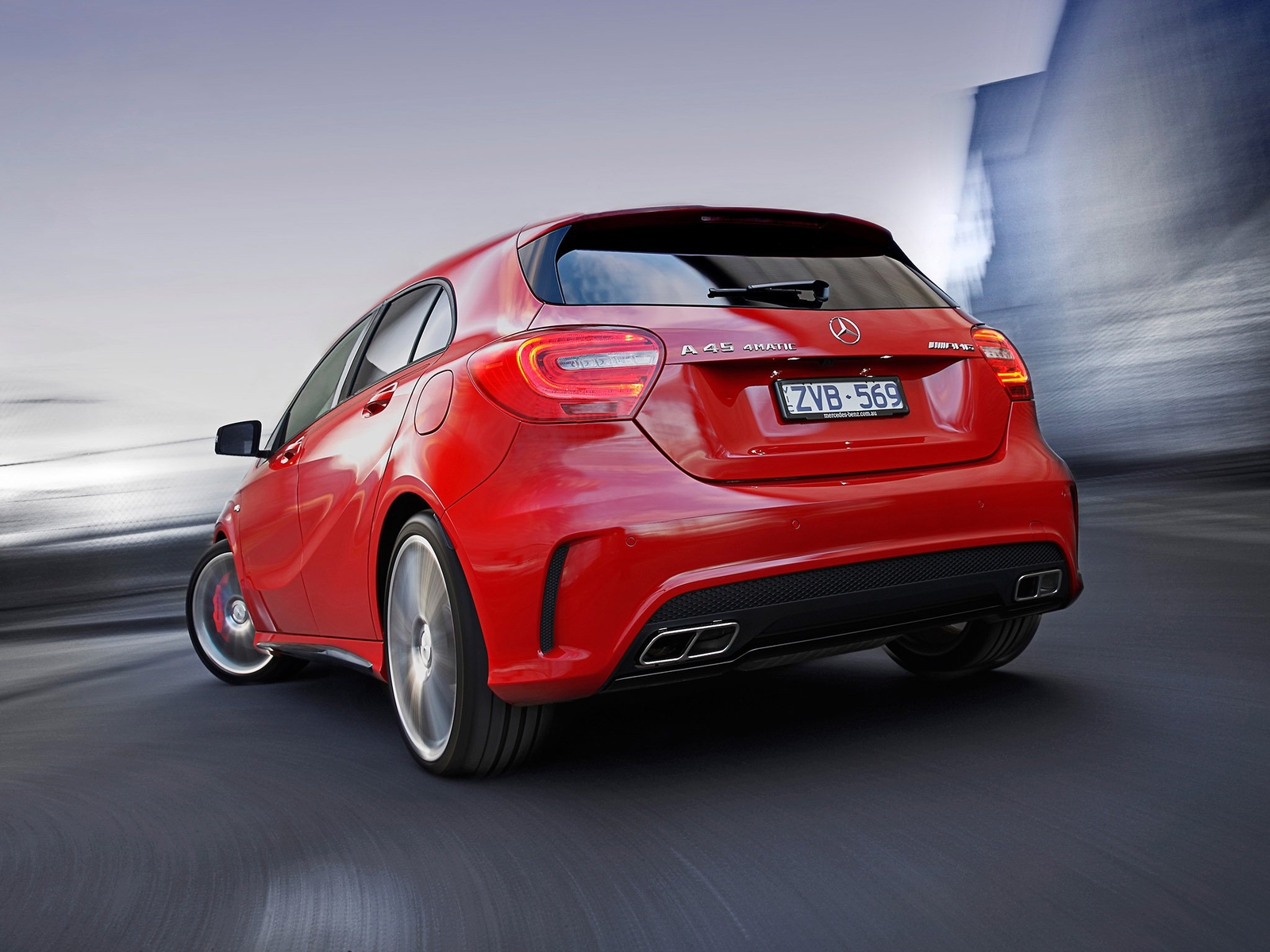 Cars mercedes a45 Desk Mat Stitched