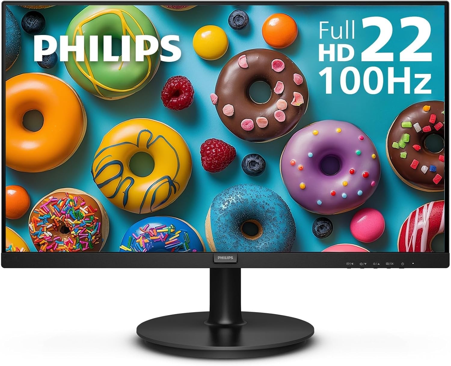 Philips 221V8LB 22" FHD Monitor Black 100Hz Adaptive Sync LowBlue Mode HDMI VGA