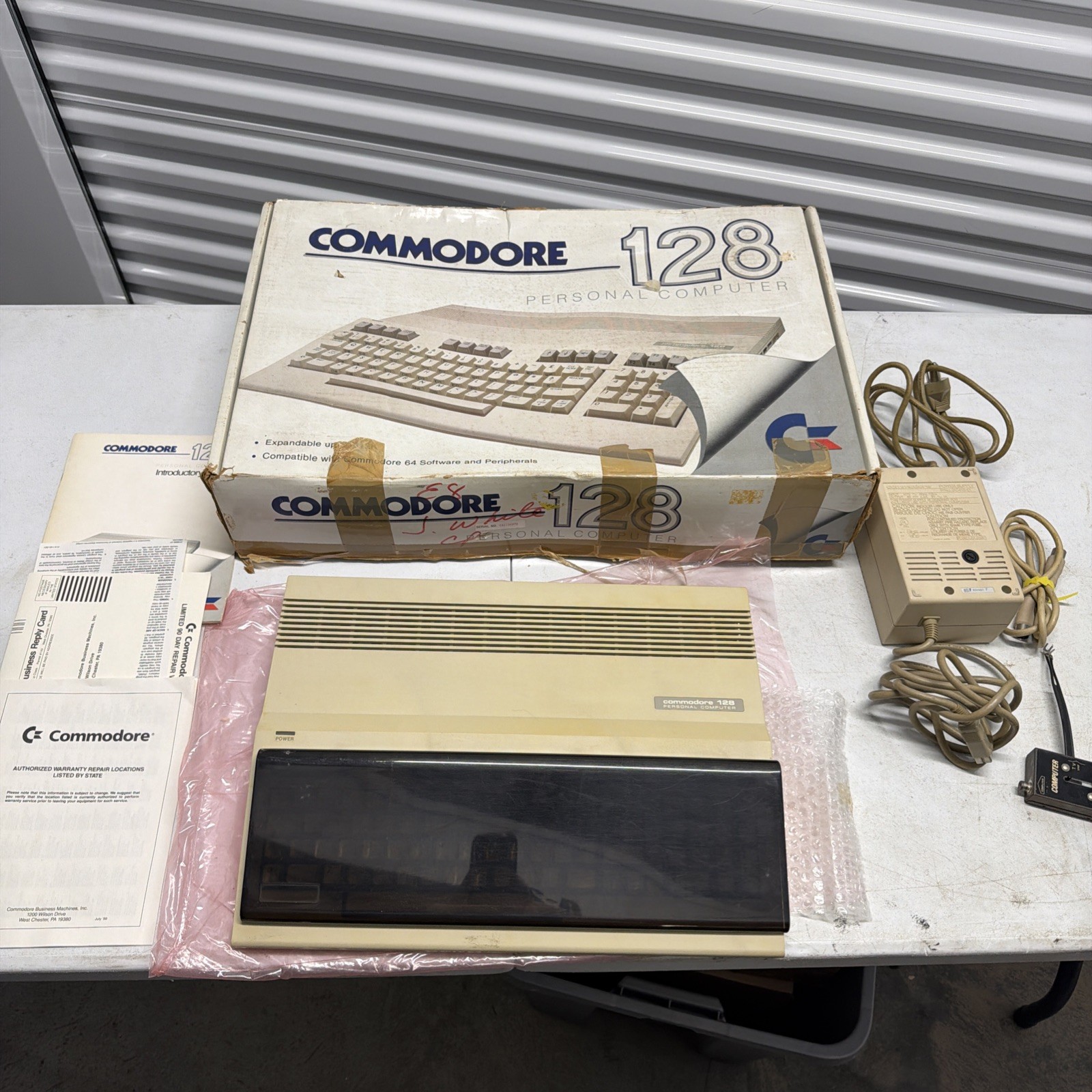 Commodore 128 In Box Untested system guide and Power Cable