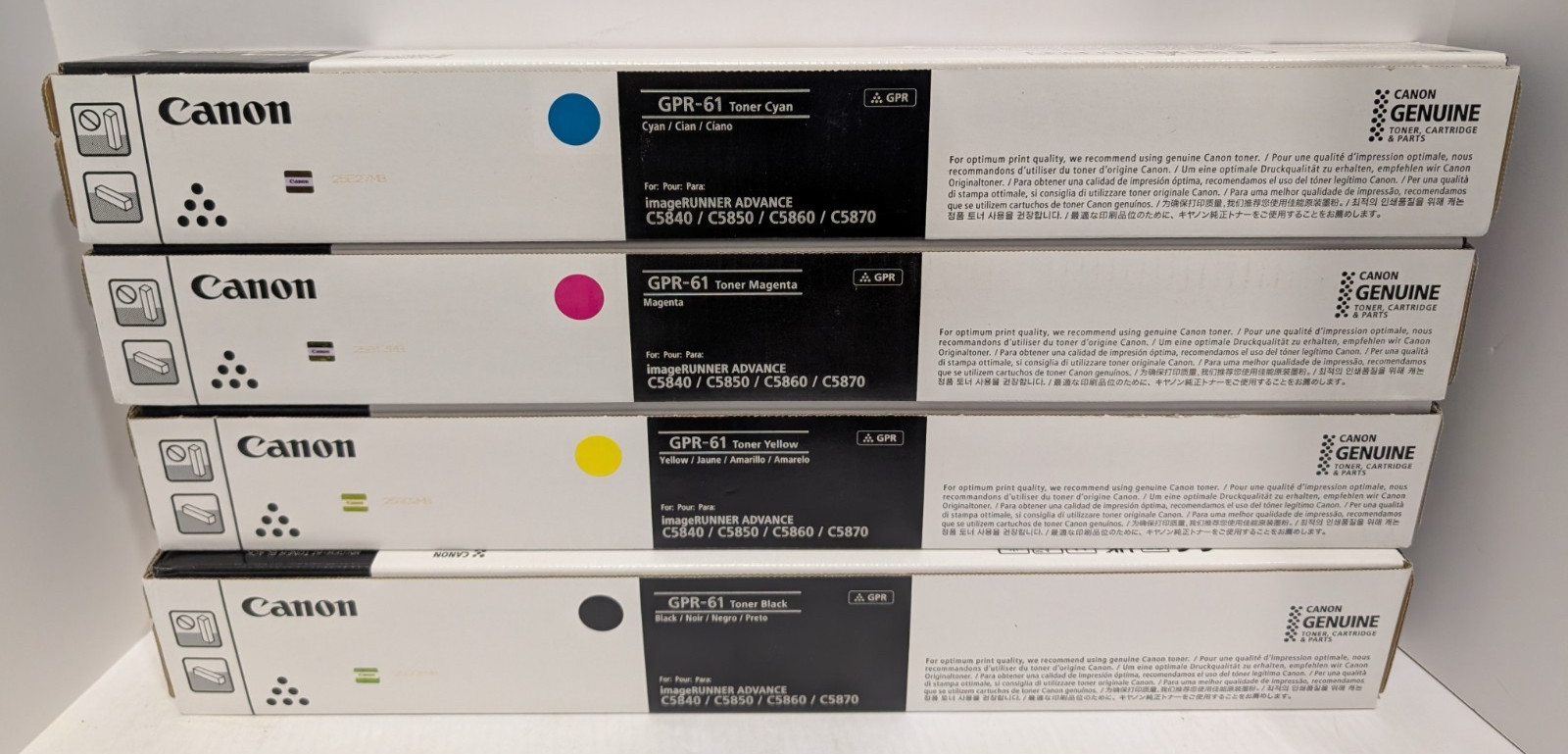 Canon Genuine Toner Set GPR-61 - Black/Cyan/Magenta/Yellow