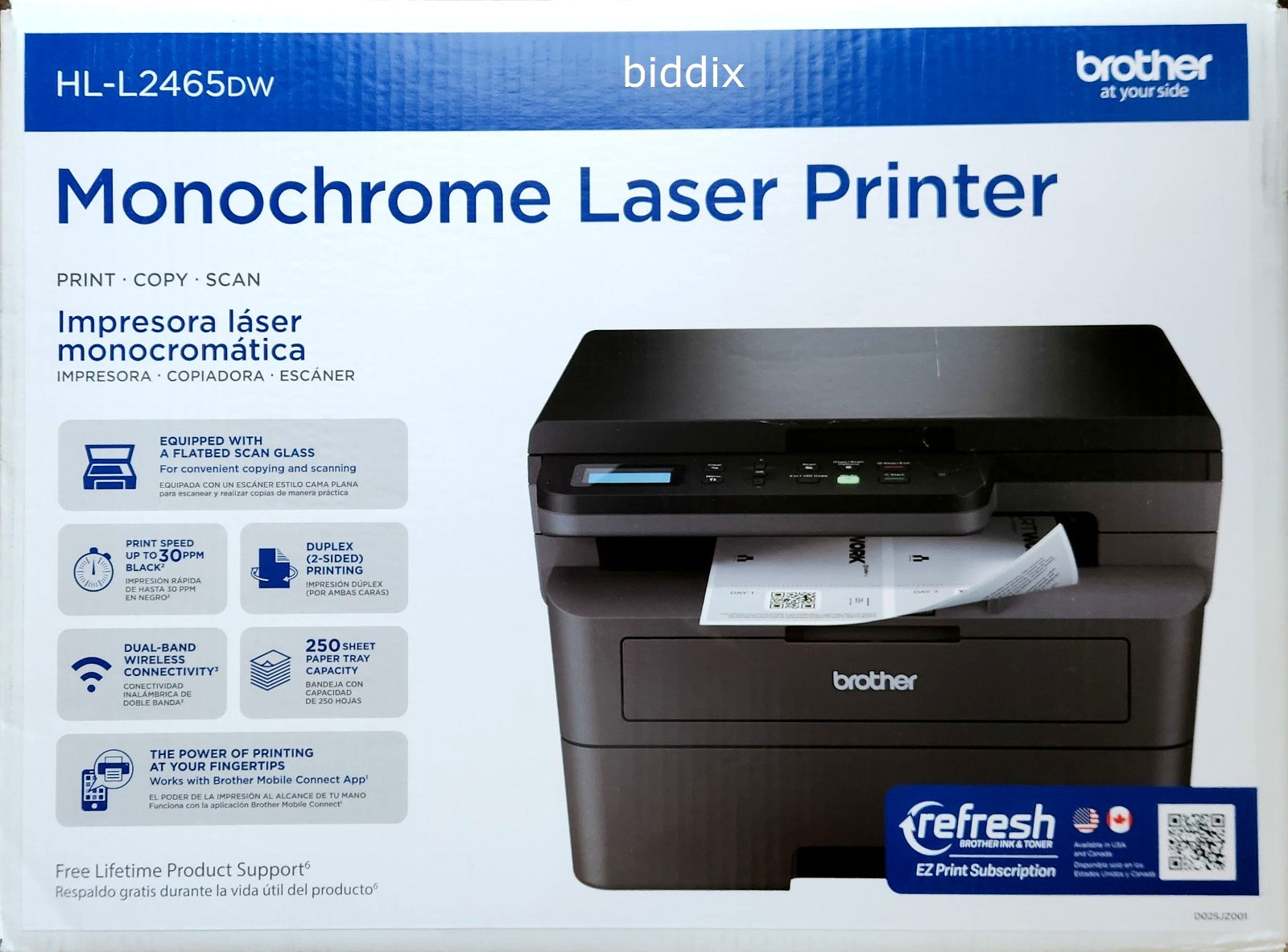 Brother Wireless HL-L2465DW Compact Monochrome Multi-Function Laser Printer