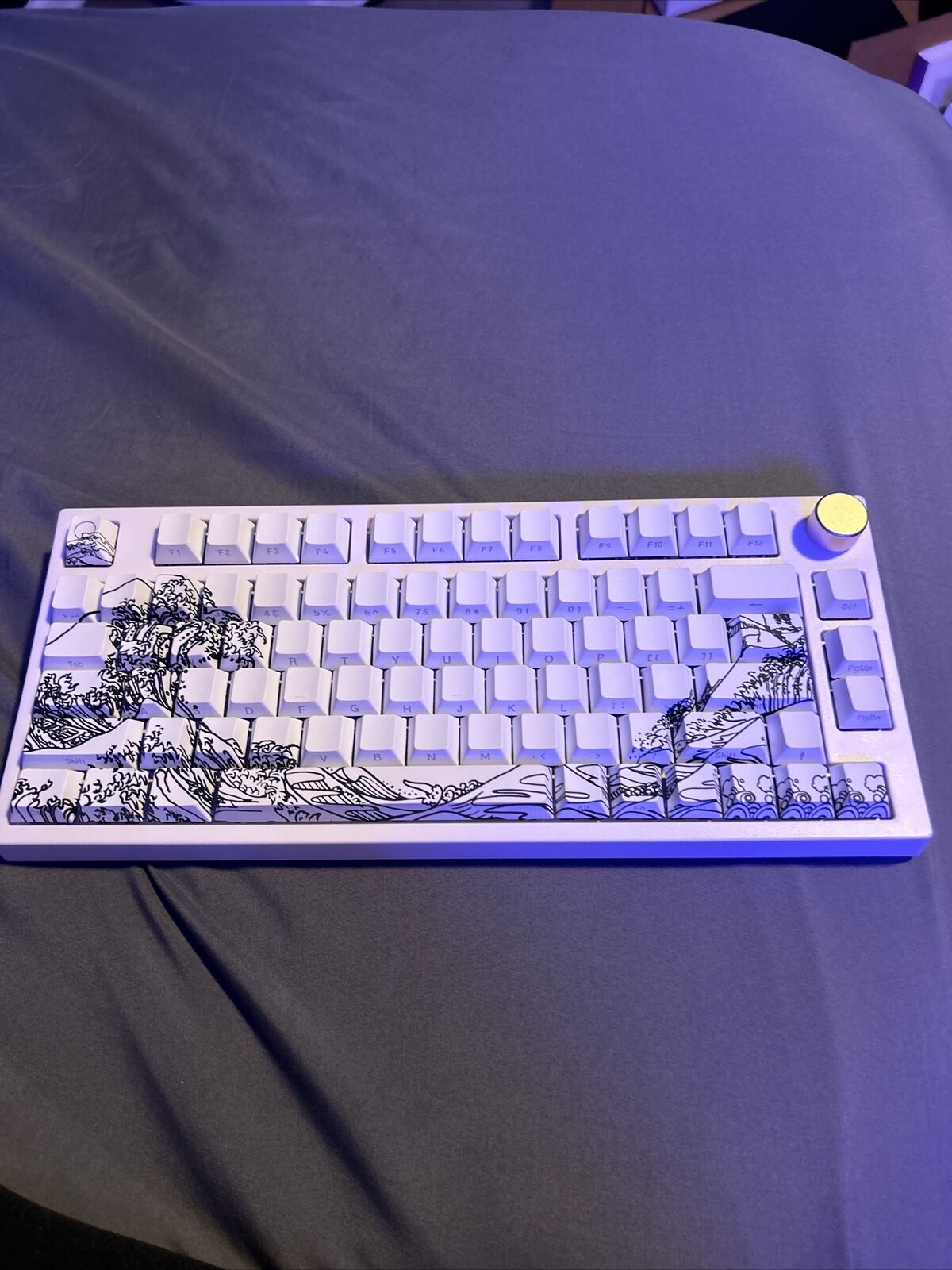 Custom All White  epomaker th80 pro With Akko Lavender Switches