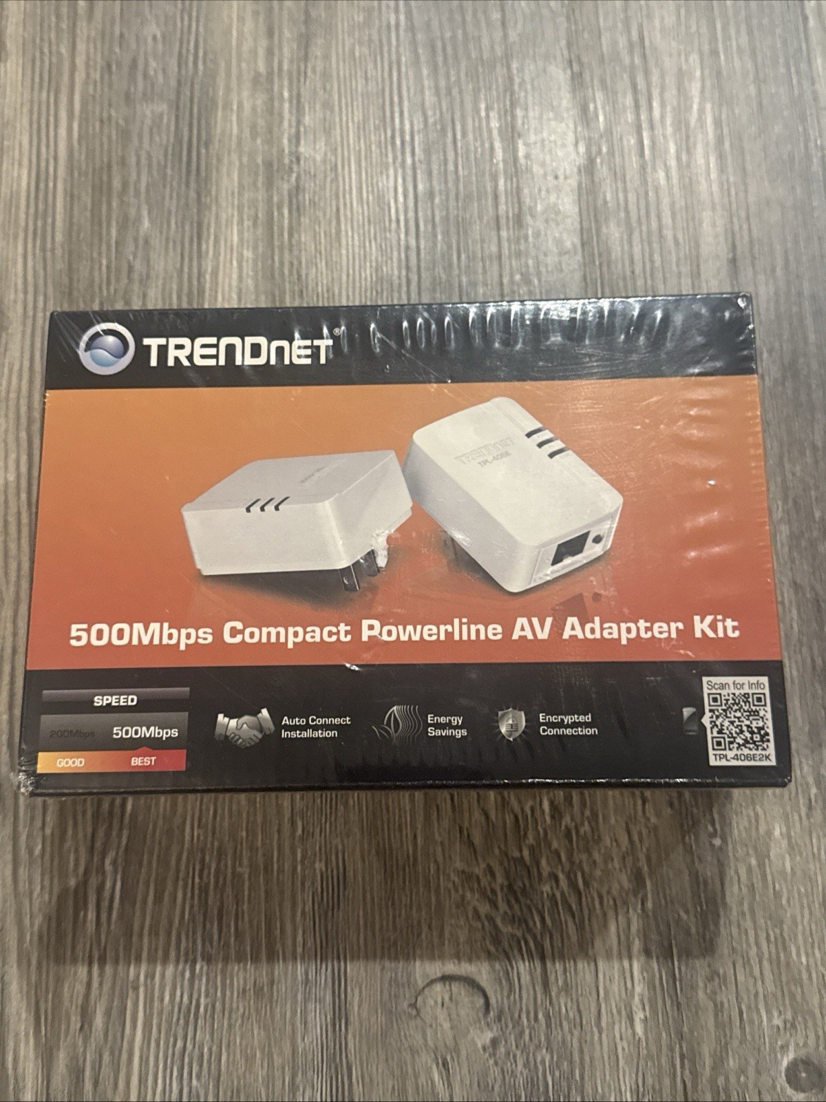 TRENDnet 500Mbps Powerline 500 AV Adapter Kit TPL-406E2K/A - 