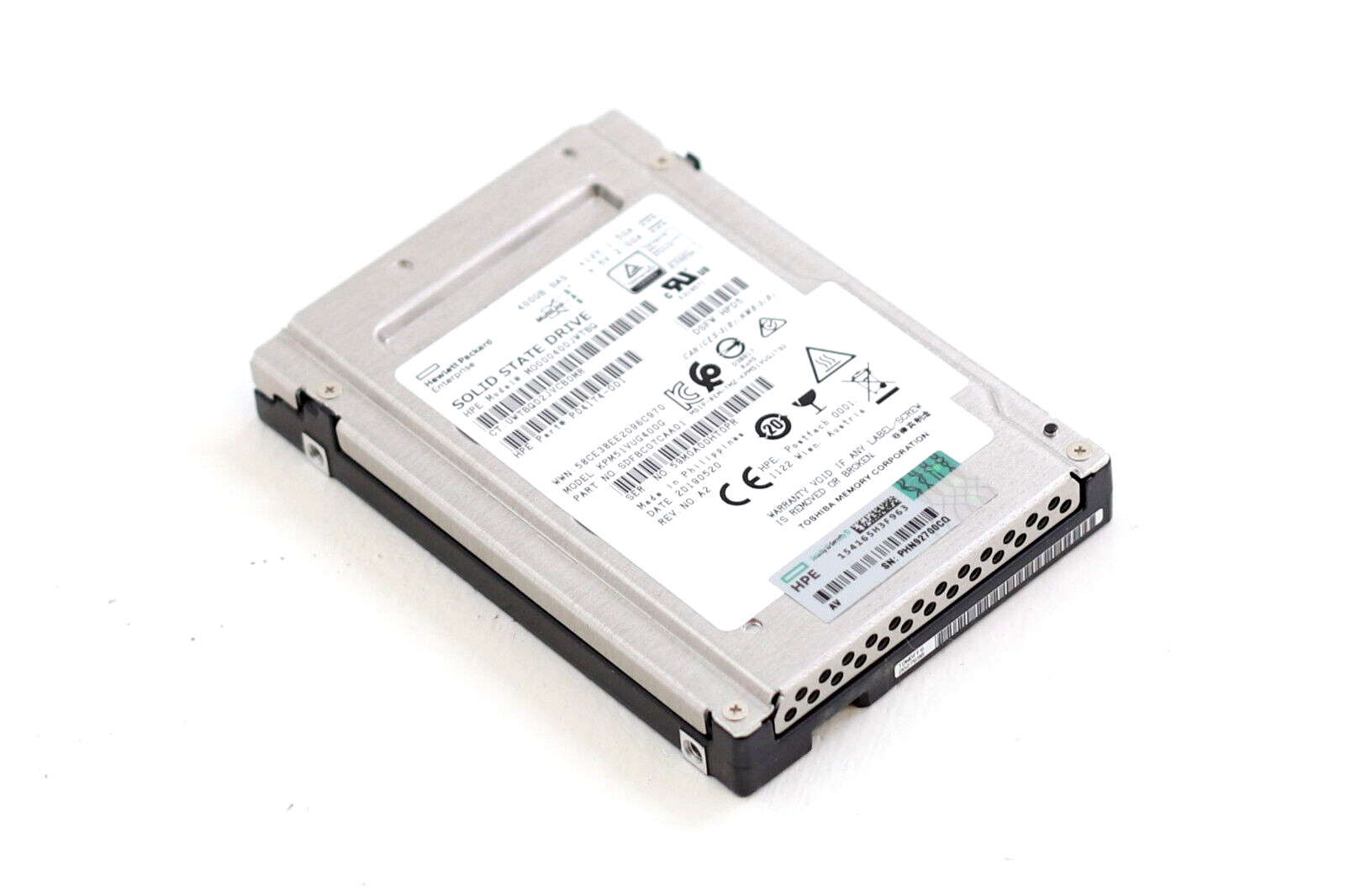 HPE MO000400JWTBQ 400GB 2.5" 12Gb/s MLC SAS Solid State Drive P/N: P04174-001