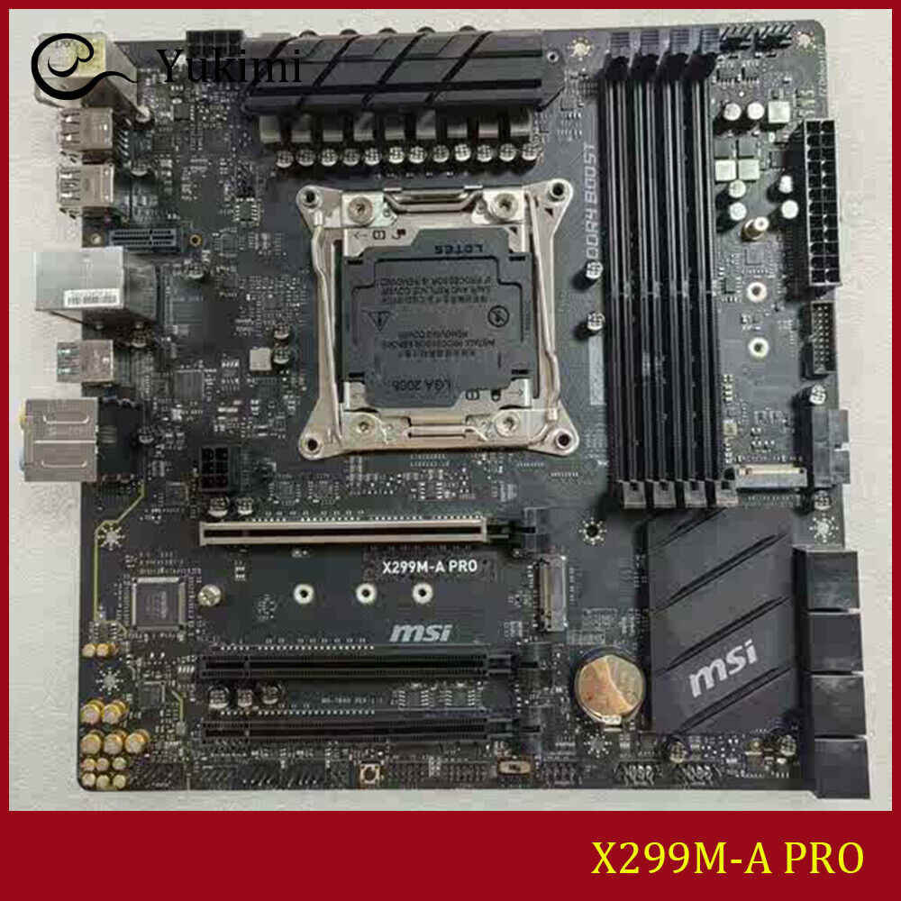 FOR MSI X299M-A PRO DDR4*4 LGA 2066 64GB Micro ATX Motherboard Test OK