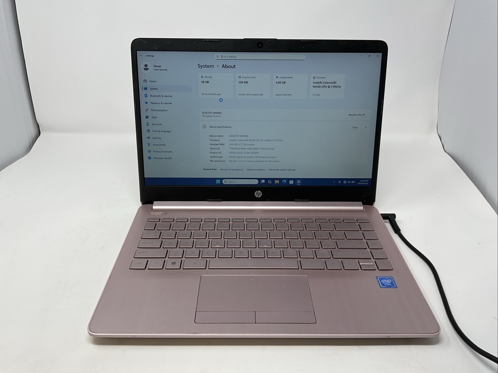 HP 14-cf2112wm 14" (64GB eMMC, Intel Celeron N4120, 1.10GHz, 4GB RAM) Laptop...