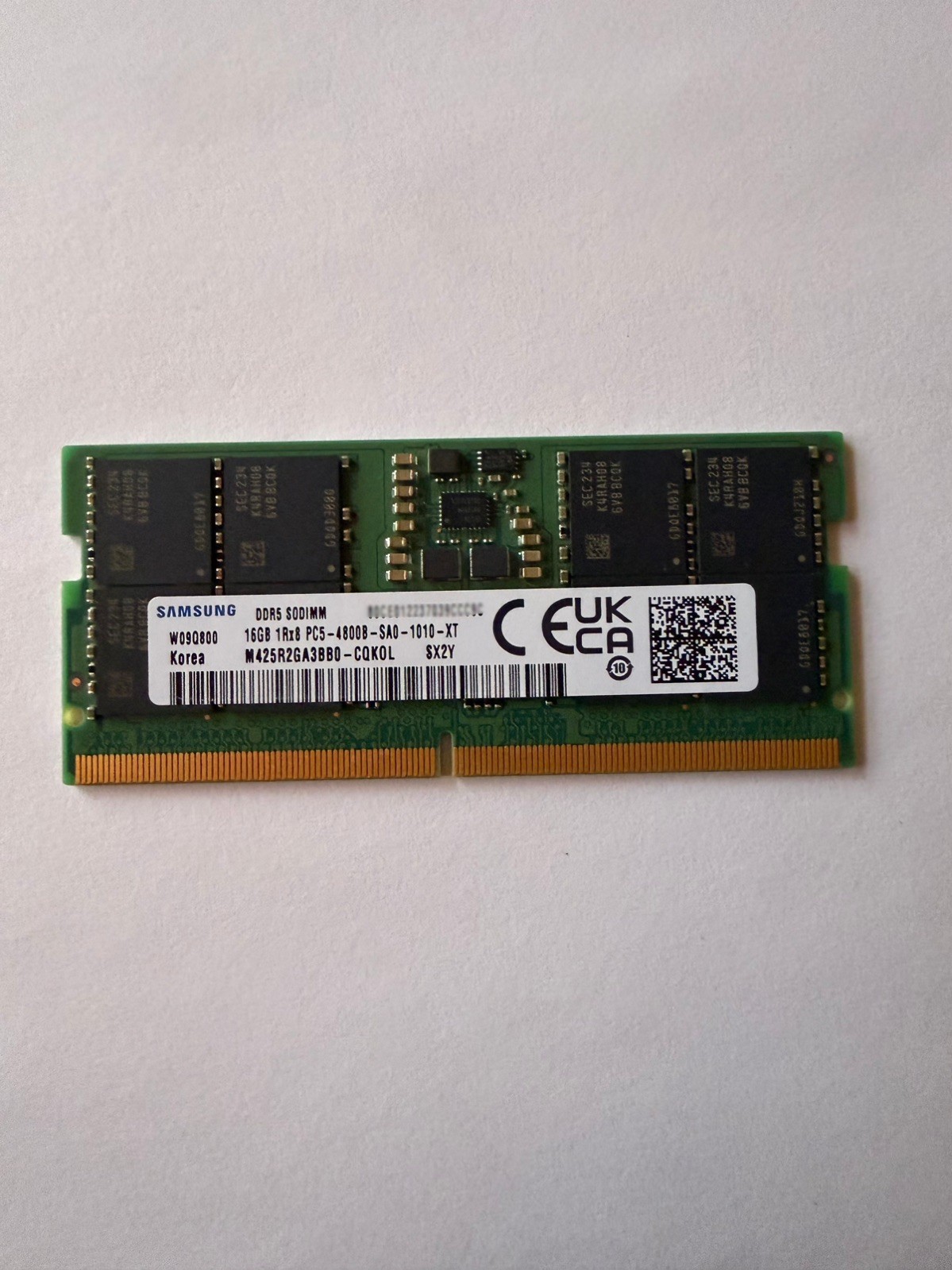 Samsung 16GB DDR5 1Rx8 PC5-4800B SODIMM M425R2GA3BB0-CQK