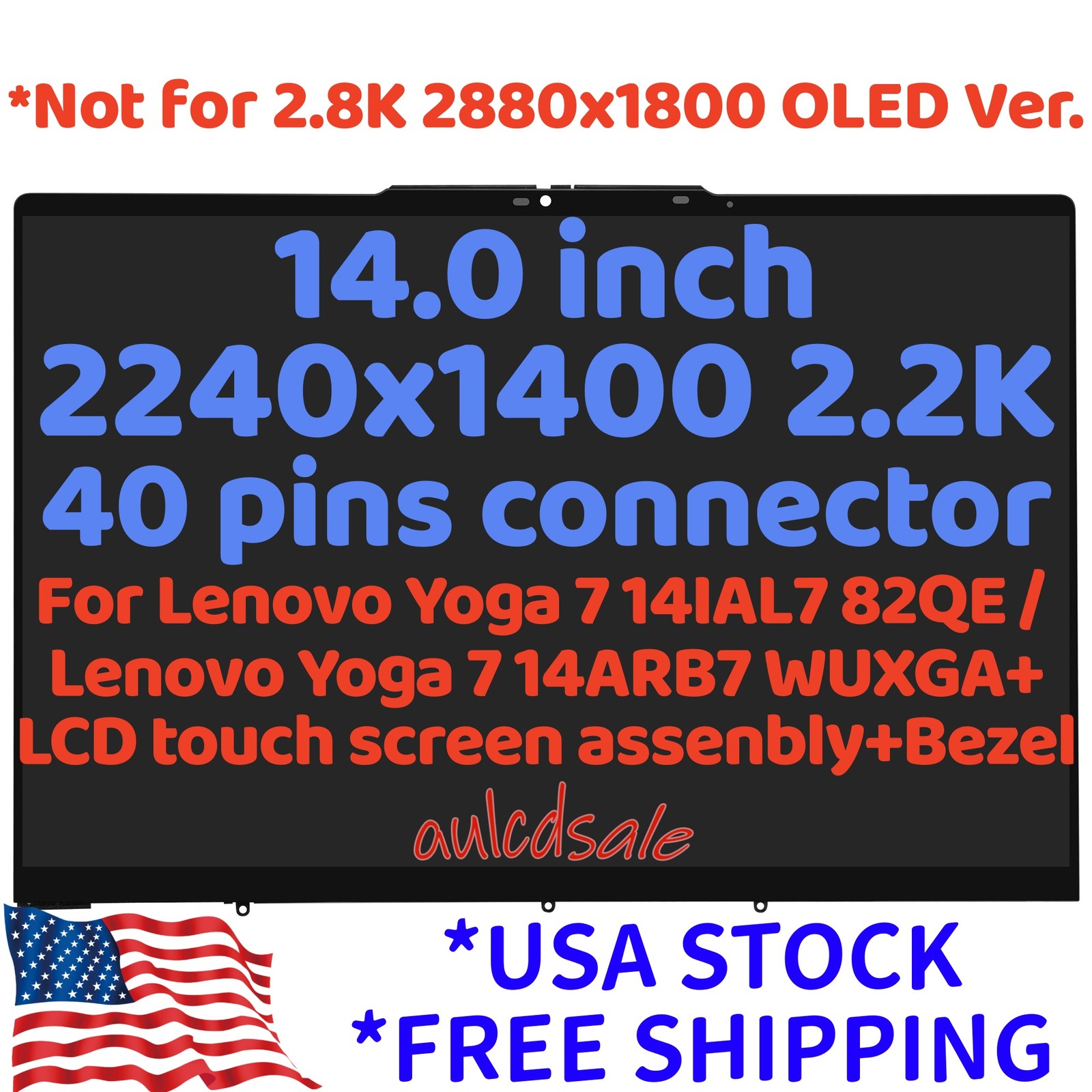 5d10s39812 Lcd Module Sb Lenovo Yoga 7 14ial7 82qe000kus 5D10S39867 5D10S39869