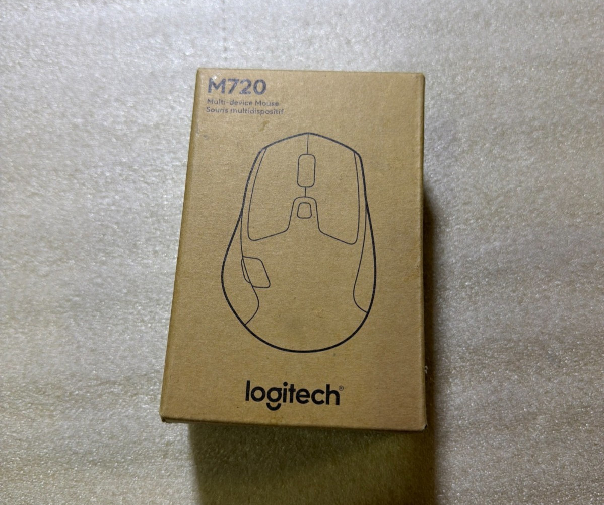 Logitech M720 Wireless Multi-Device Optical Mouse 8-Button Black
