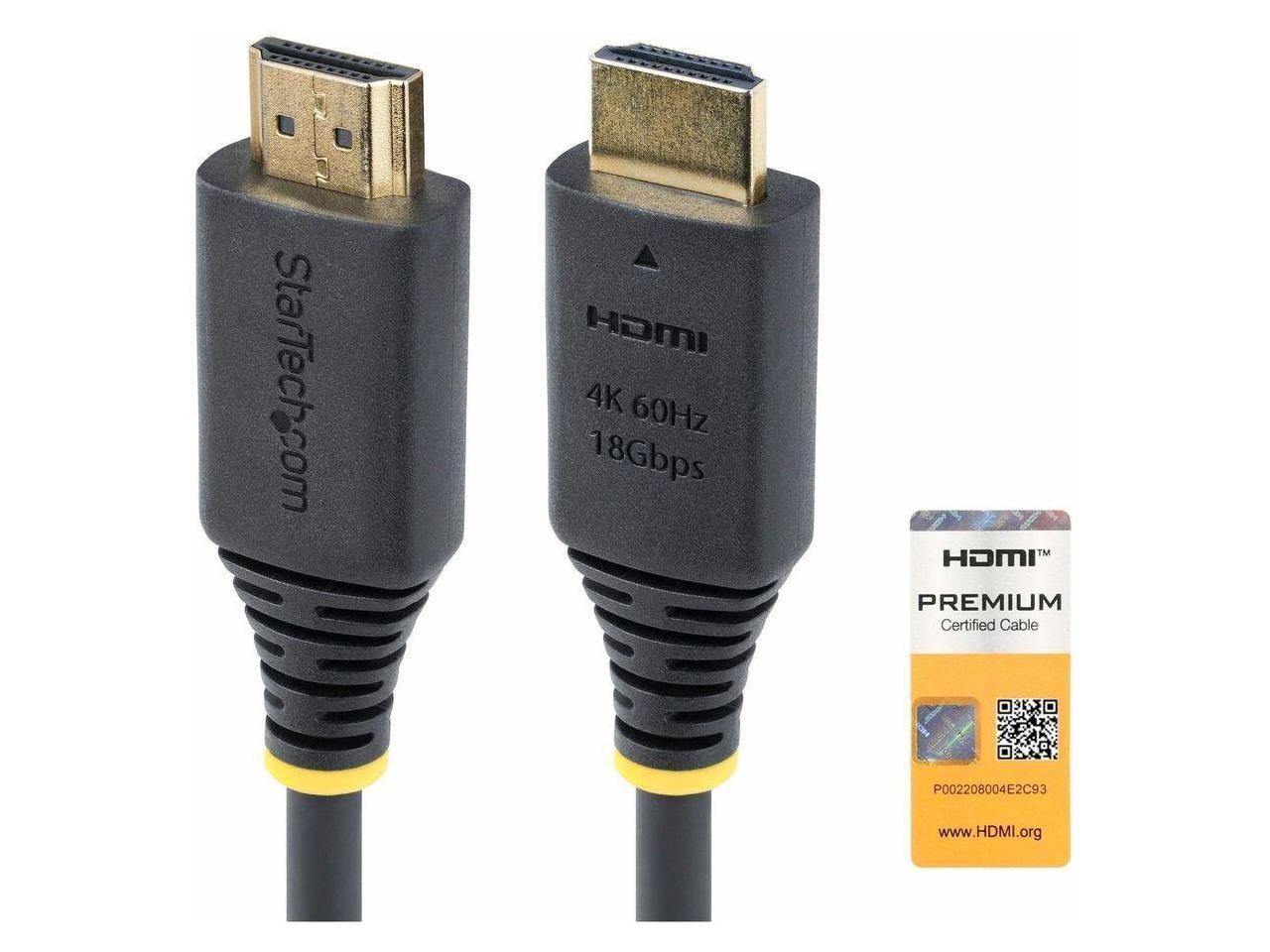 StarTech 3ft 0.9m Premium Certified High Speed HDMI Cable 4K 60Hz/1440p 144Hz 18