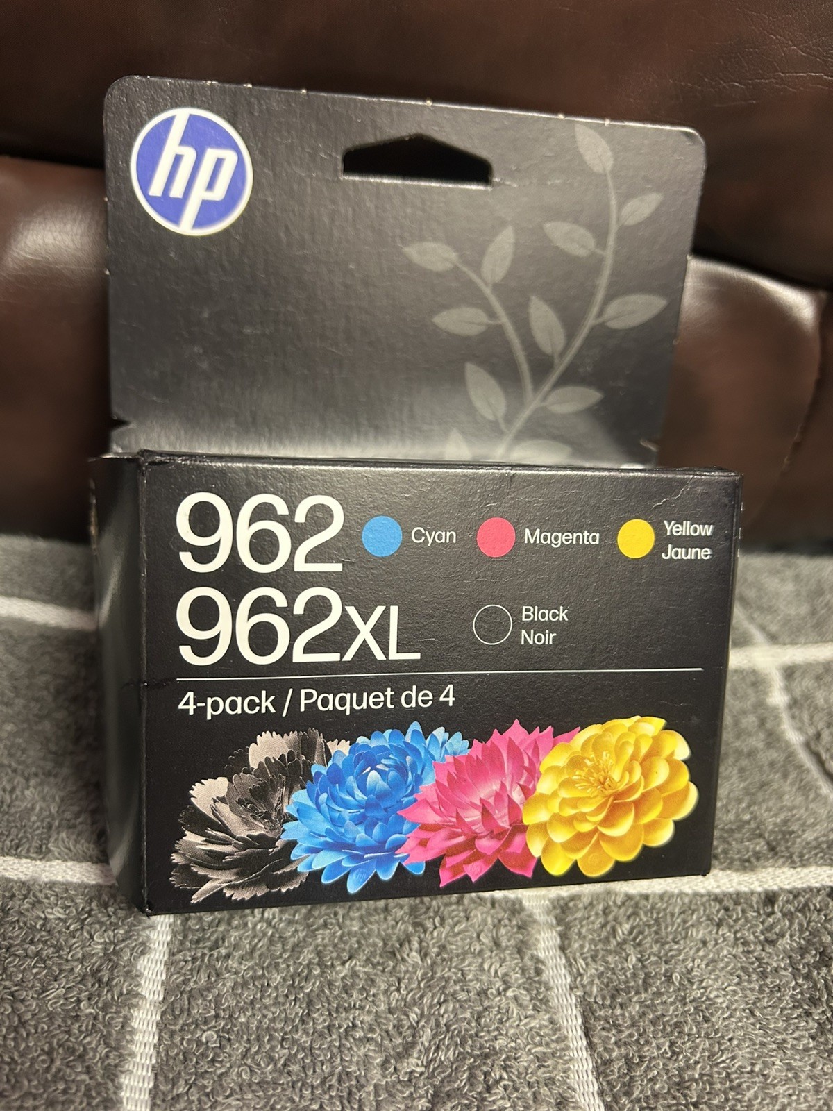 Genuine HP 962 XL 4-pack, Tri-Co+Black XL *(High Yield)  Sealed~NIB~Exp. 05/2028