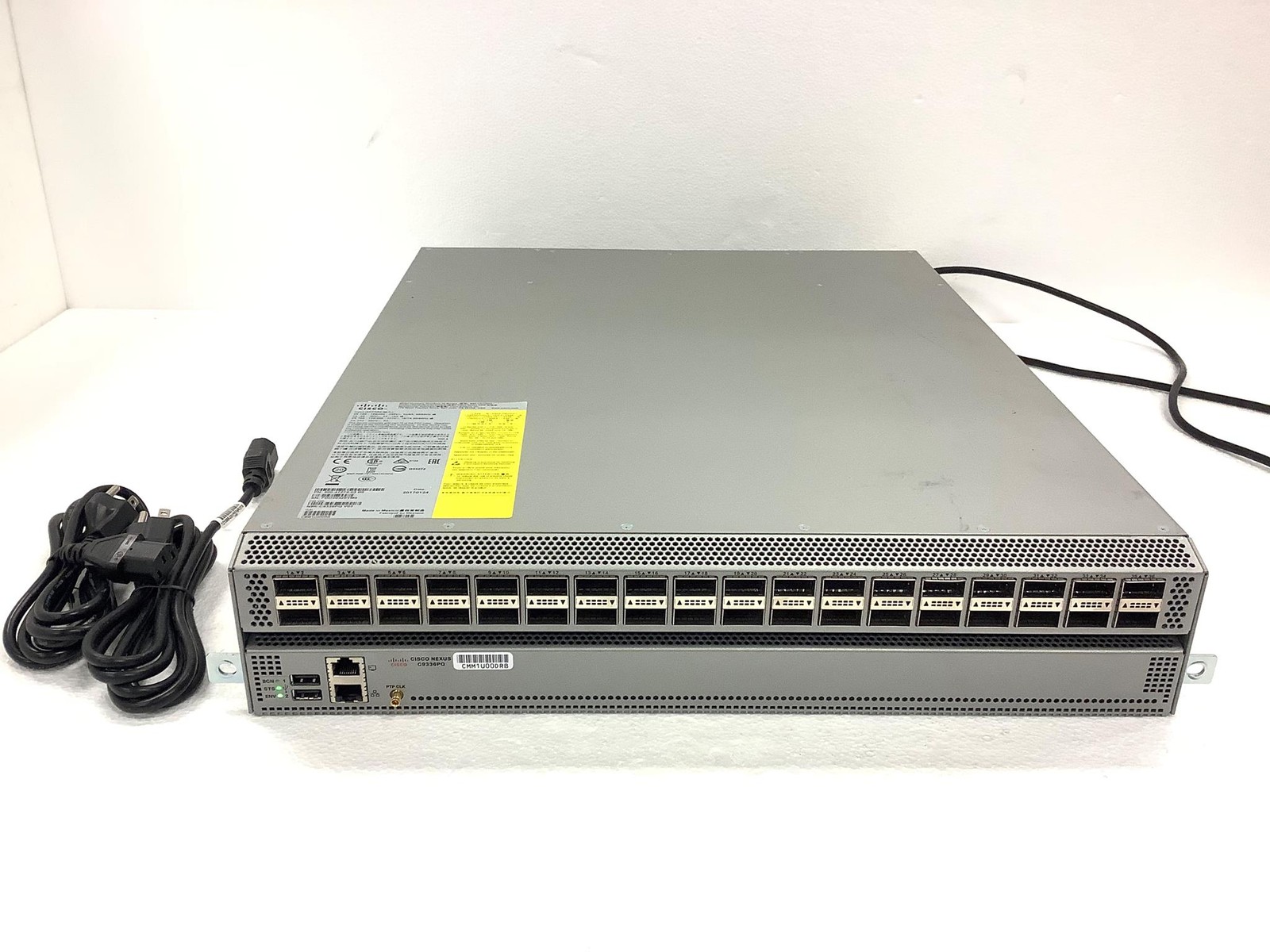 Cisco Nexus C9336PQ 36-Port ACI Spine Managed Switch w/ 2x 1200W PS & Rack Ears
