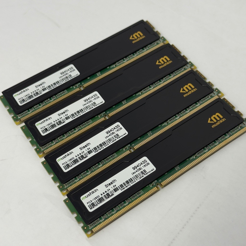 Mushkin Stealth 16GB (4x4GB) DDR3 PC3-12800 1600MHz Desktop RAM Kit 994043S