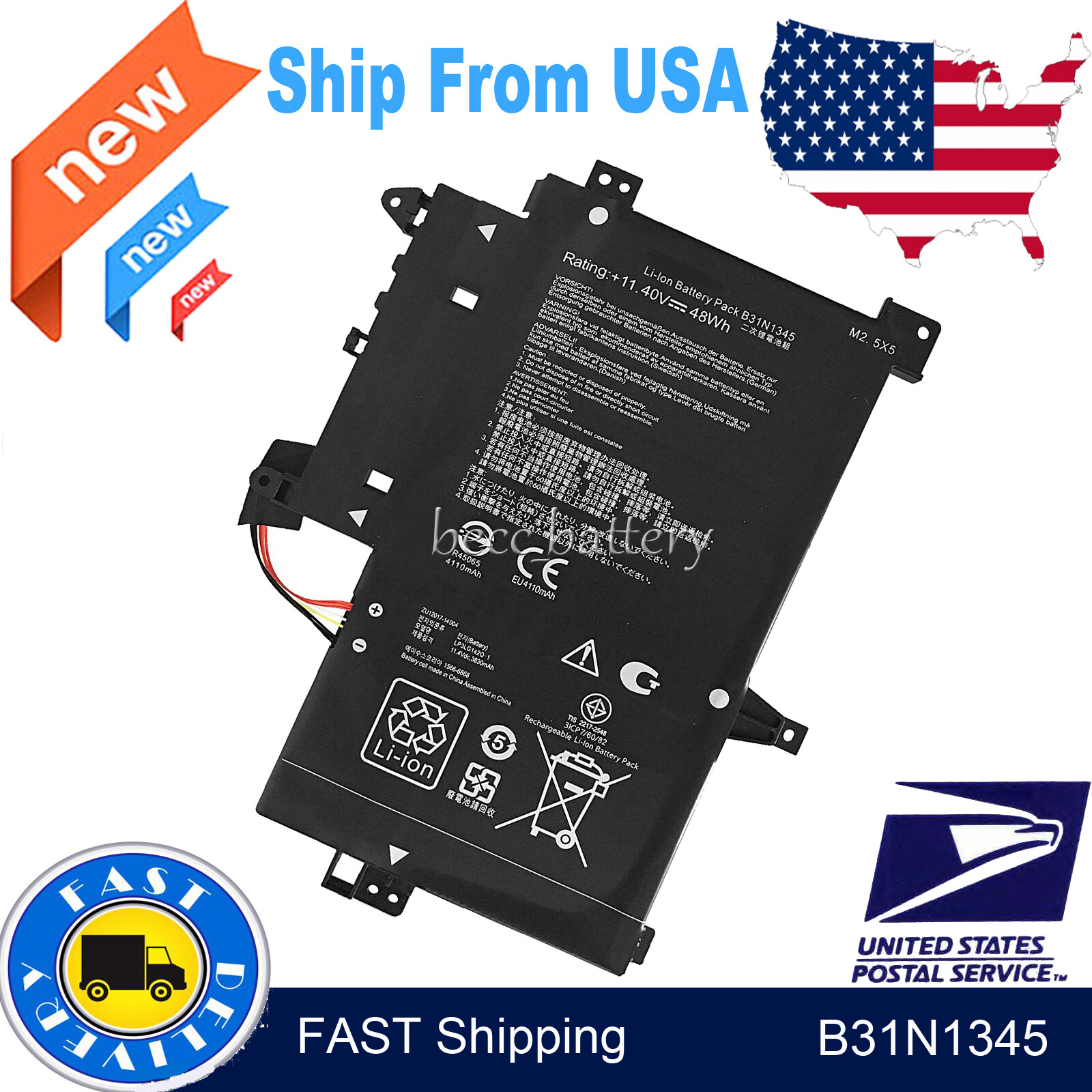 B31N1345 Battery B31BN9H for ASUS TP500L TP500LA TP500LB TP500LN TP500LA-EB31T 