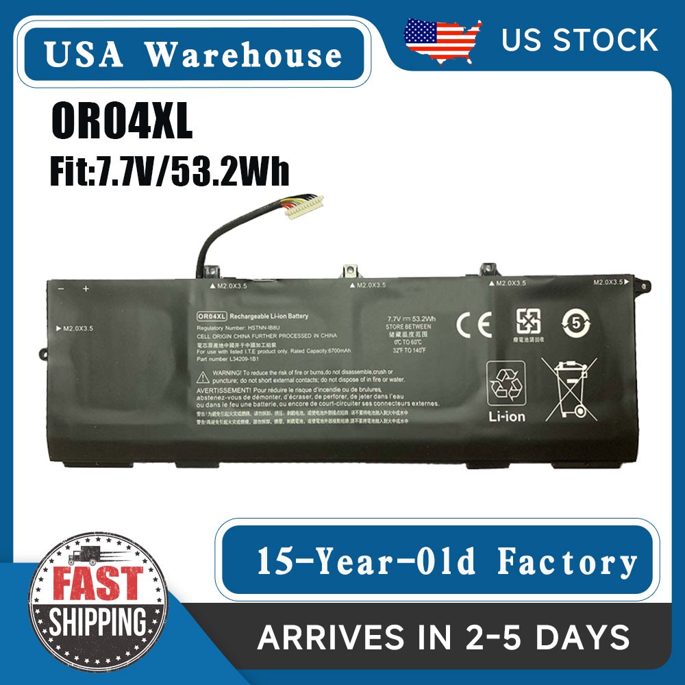 OR04XL Laptop Battery For HP EliteBook x360 830 G5 G6 Series L34449-005 53.2Wh