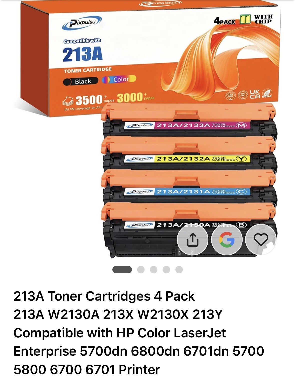 4 PK CF210A 131A Toner Cartridge For HP LaserJet Pro 200 M251nw MFP M276nw M251n