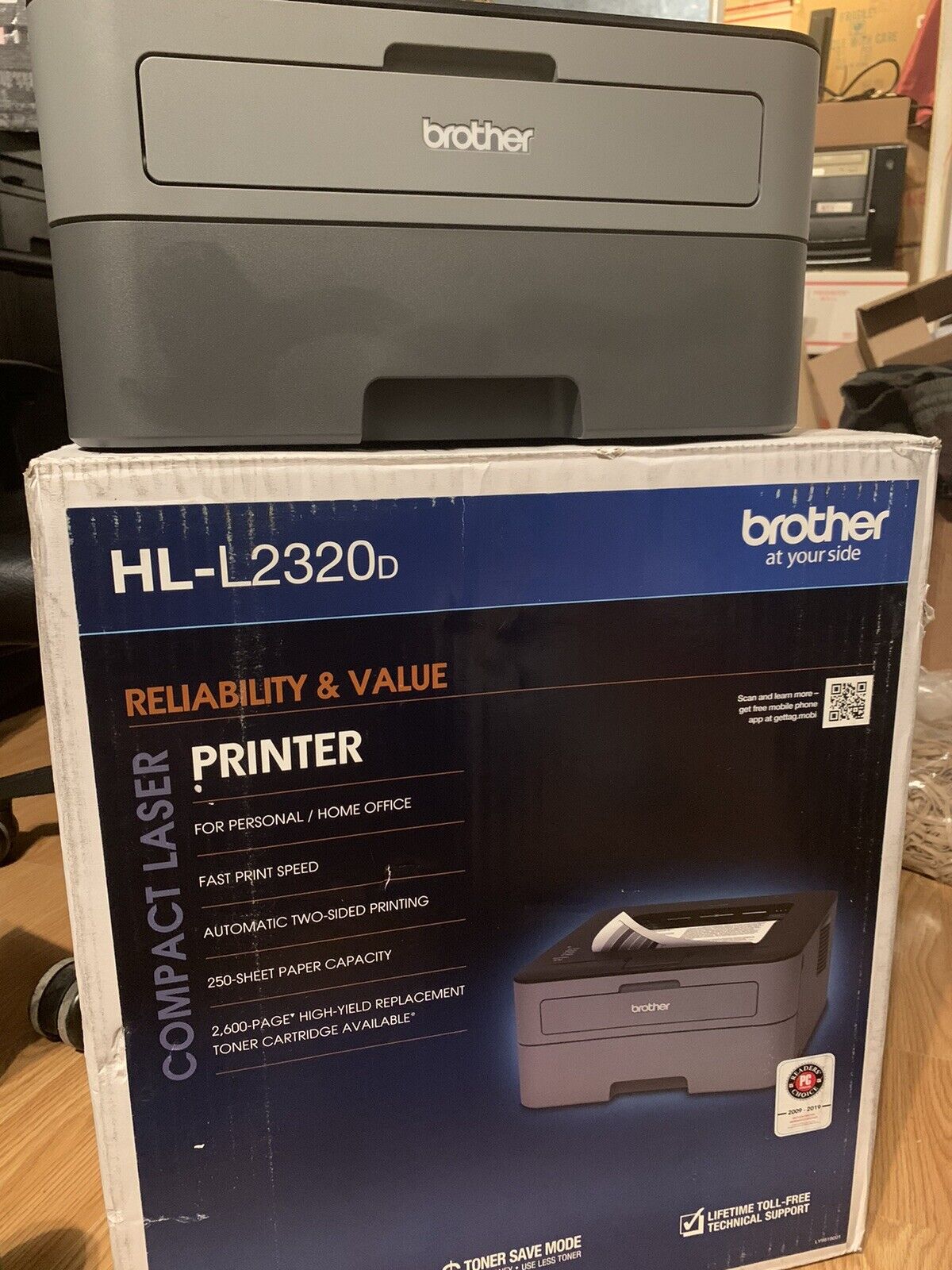 Brother HL-L2320D Monochrome Compact Laser Printer, 8k Pages - TESTED & WORKING