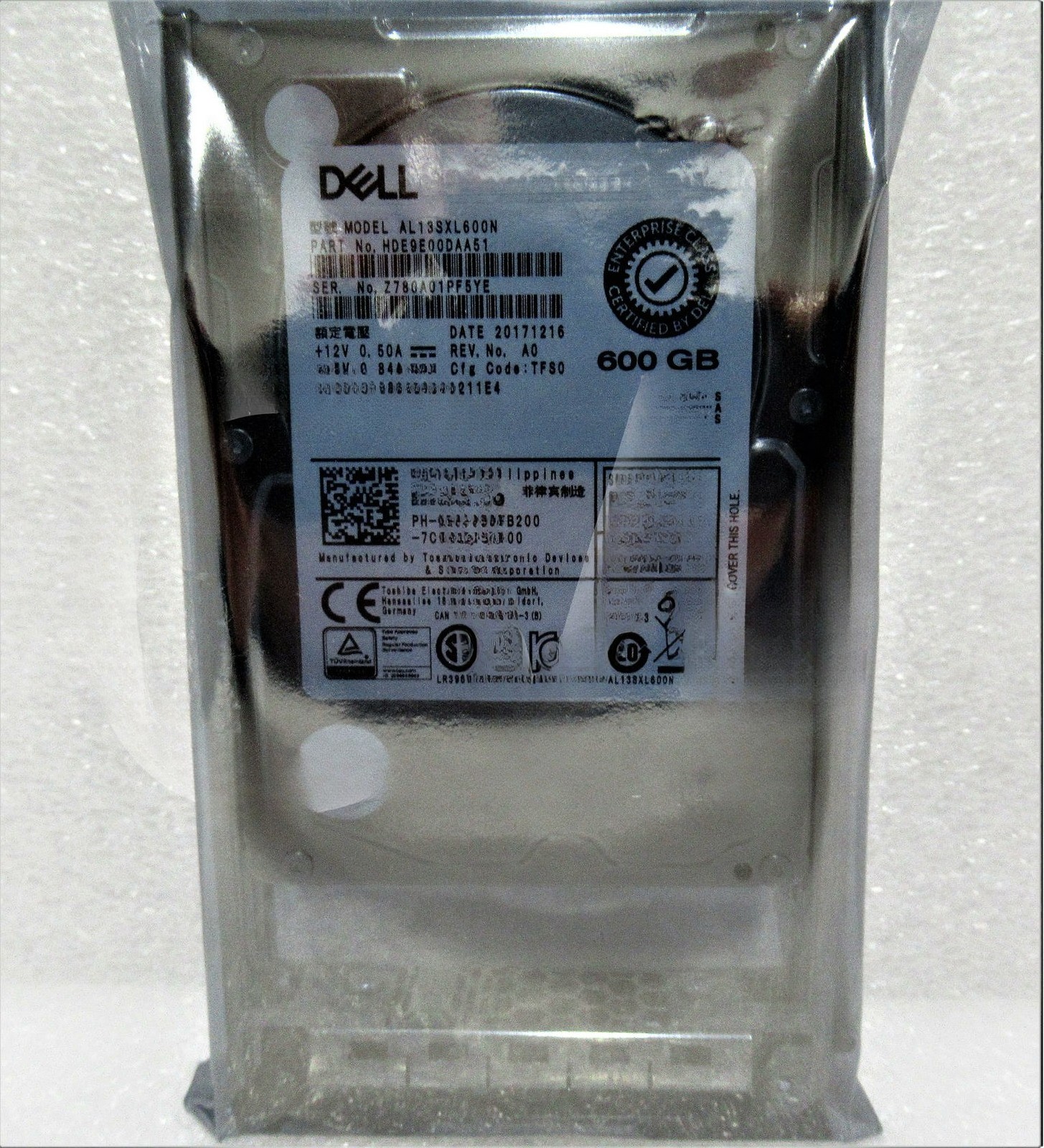 WPJY9 0WPJY9 AL13SXL600N Dell 600GB 15000RPM 6Gbps 2.5" SAS HDD Hard Drive