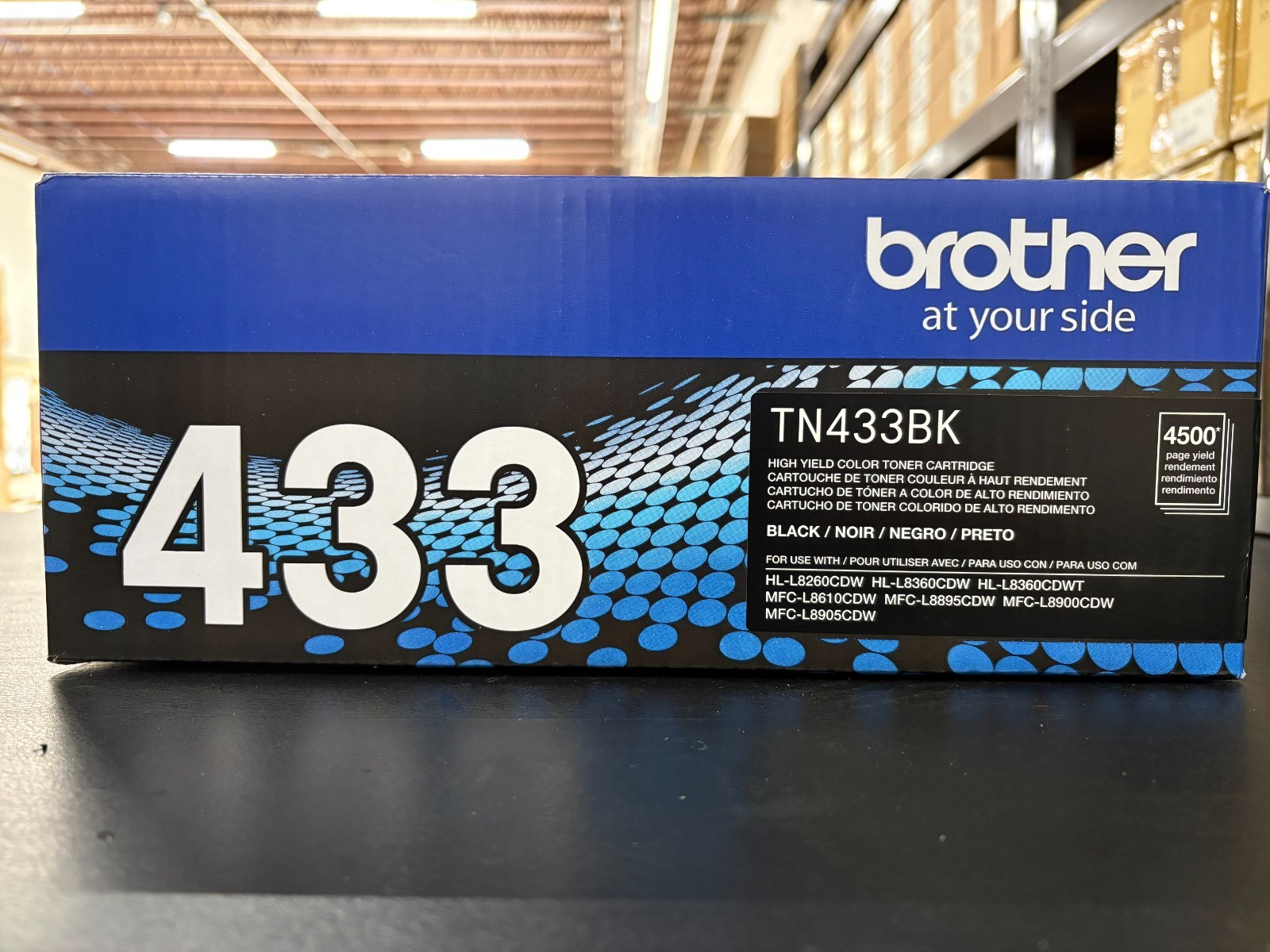 Genuine Brother TN433BK Black Toner Cartridge