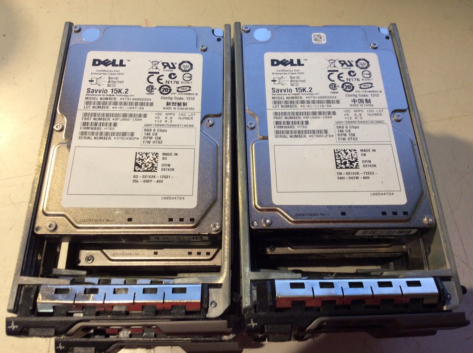 Lot of 10 Dell 0X162K Seagate Savvio 15K.2 146GB 15K RPM 2.5\