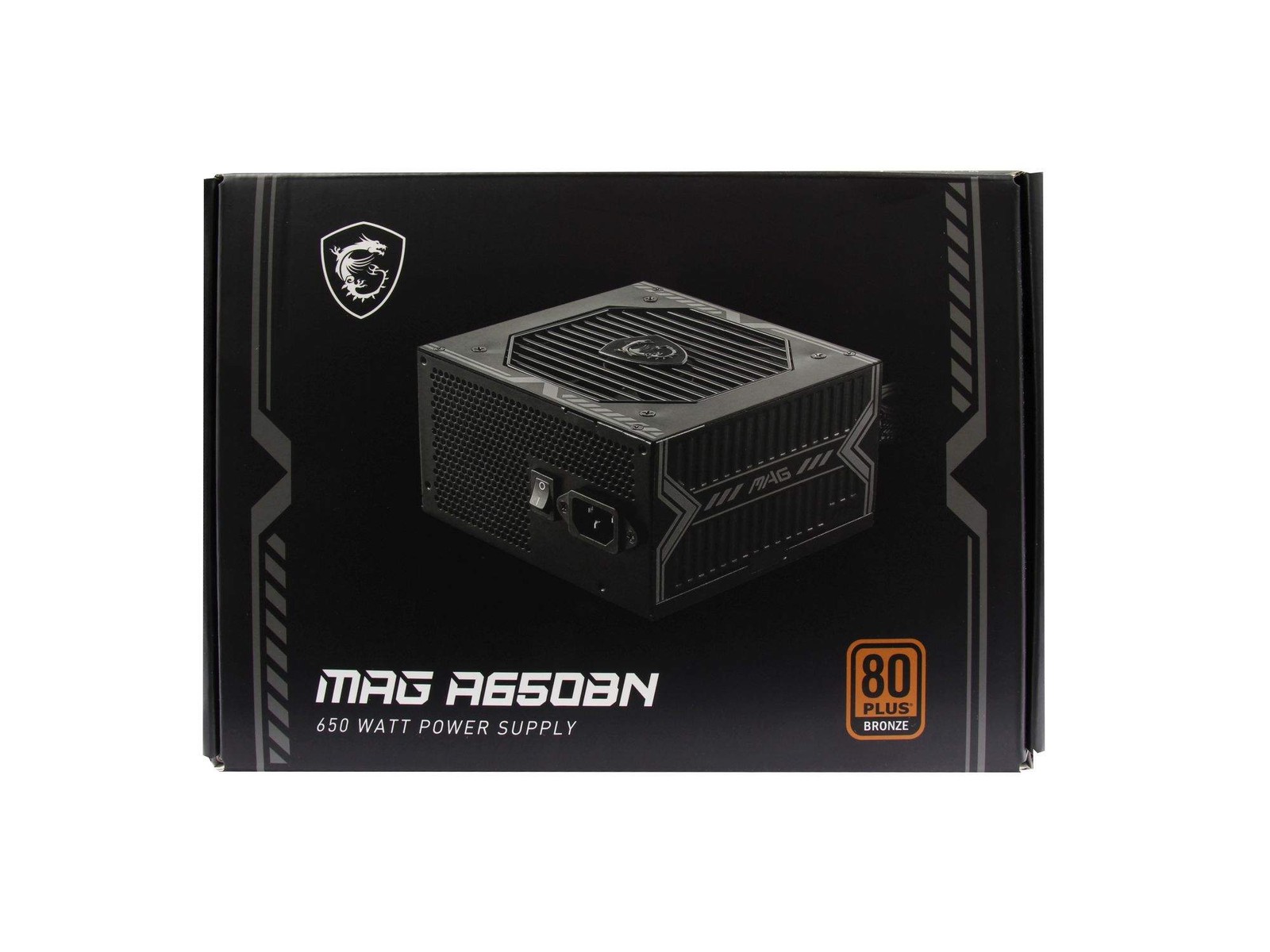 MSI 824142258460 Desktop PC Power Supply MAG A650BN PC/Server 80 PLUS Bronze ~D~