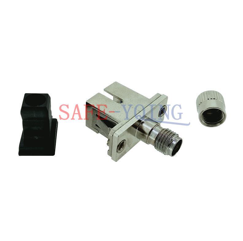 1X SMA Female-SC Female Hybrid Adapter Flange Coupling Optical Fiber Connector