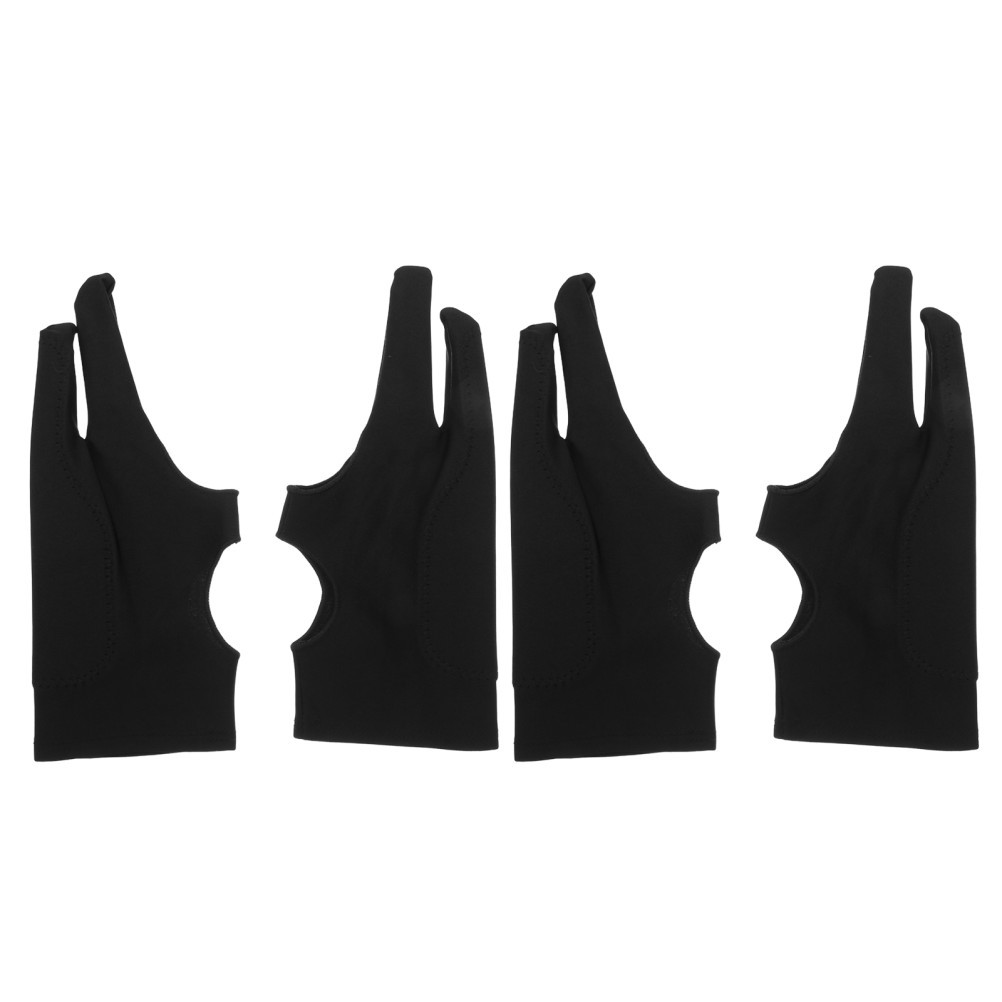 4 Pcs Touchscreen Drawing Glove for Tablet Graphic Artist Two Fingers