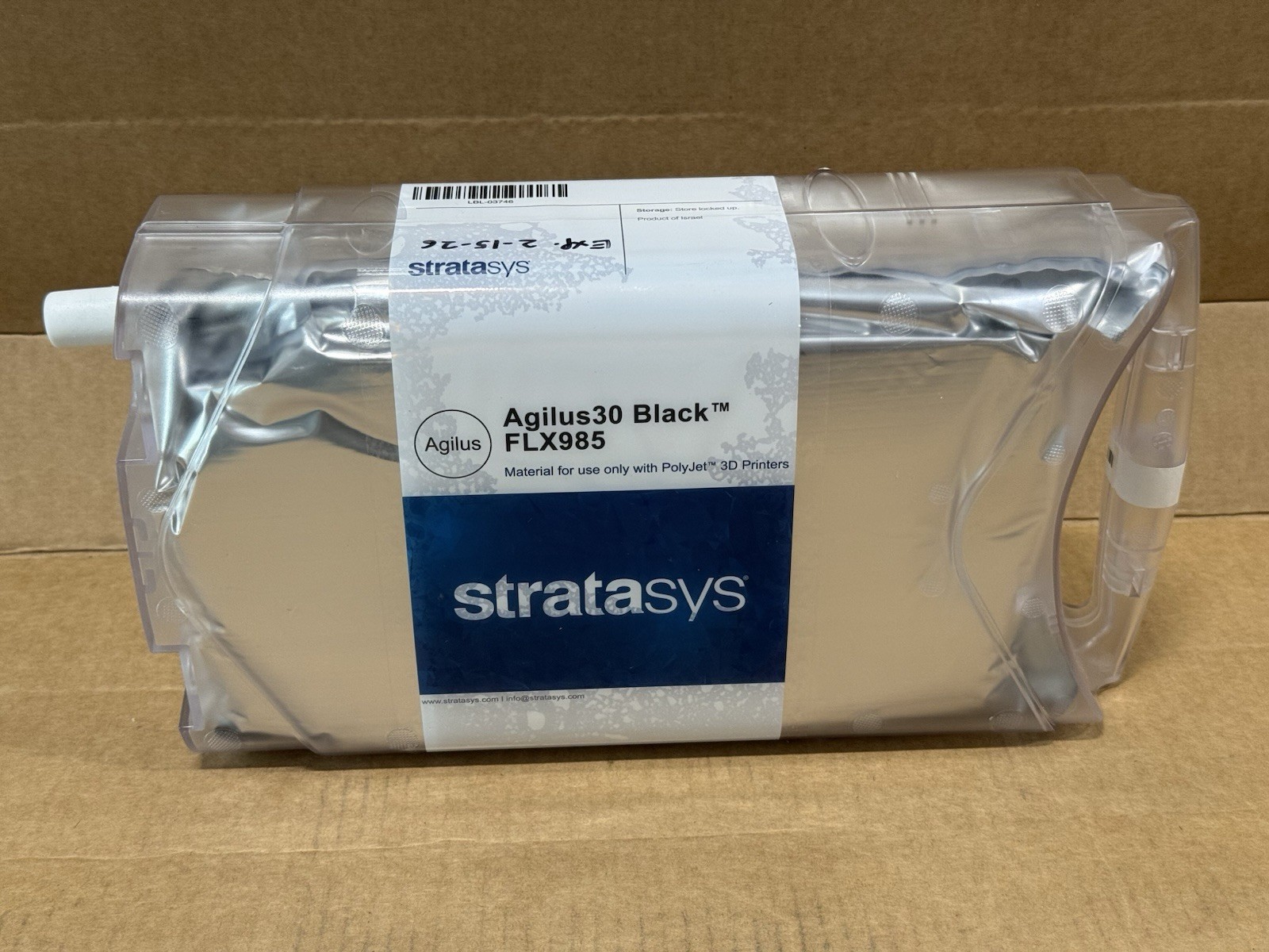 Stratasys Agilus30 Black FLX985 - 3.6KG - EXPRED FEB 2026