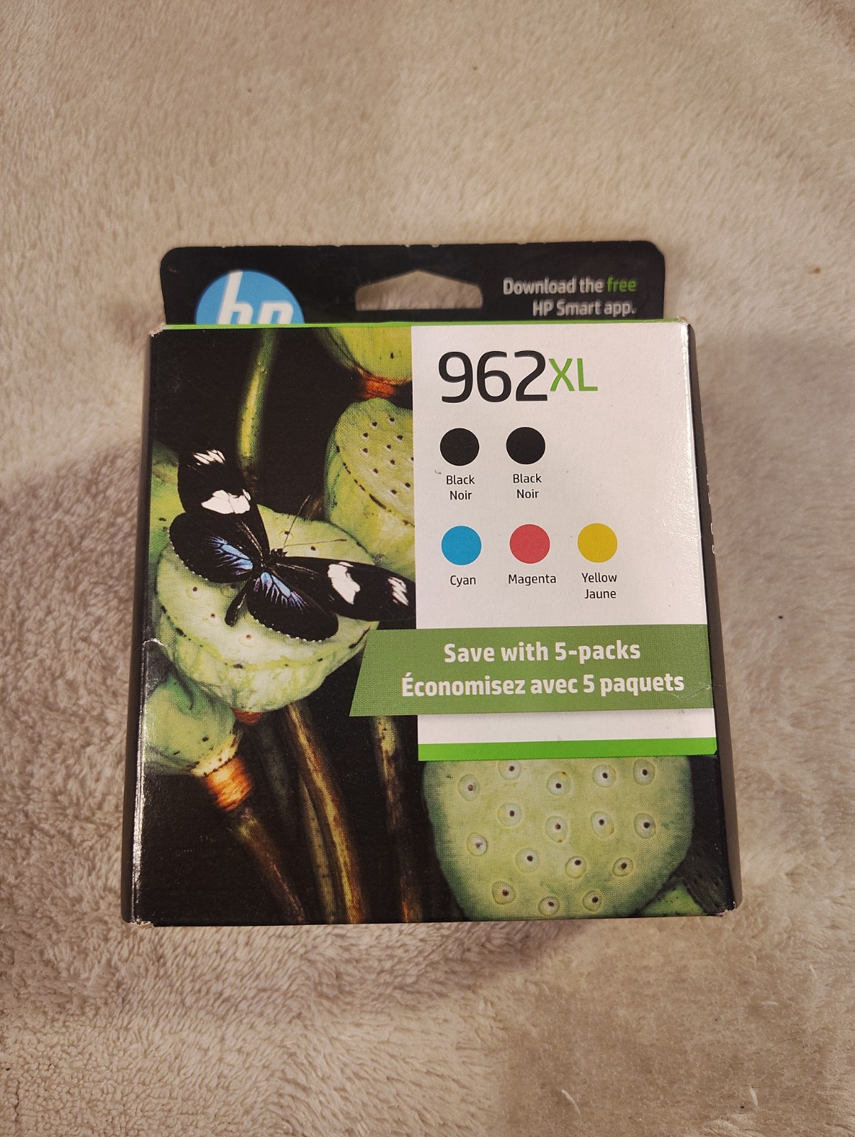 GENUINE HP 962XL Black/Cyan/Magenta/Yellow Ink 5 Pack EXP 2026 BRAND NEW SEALED