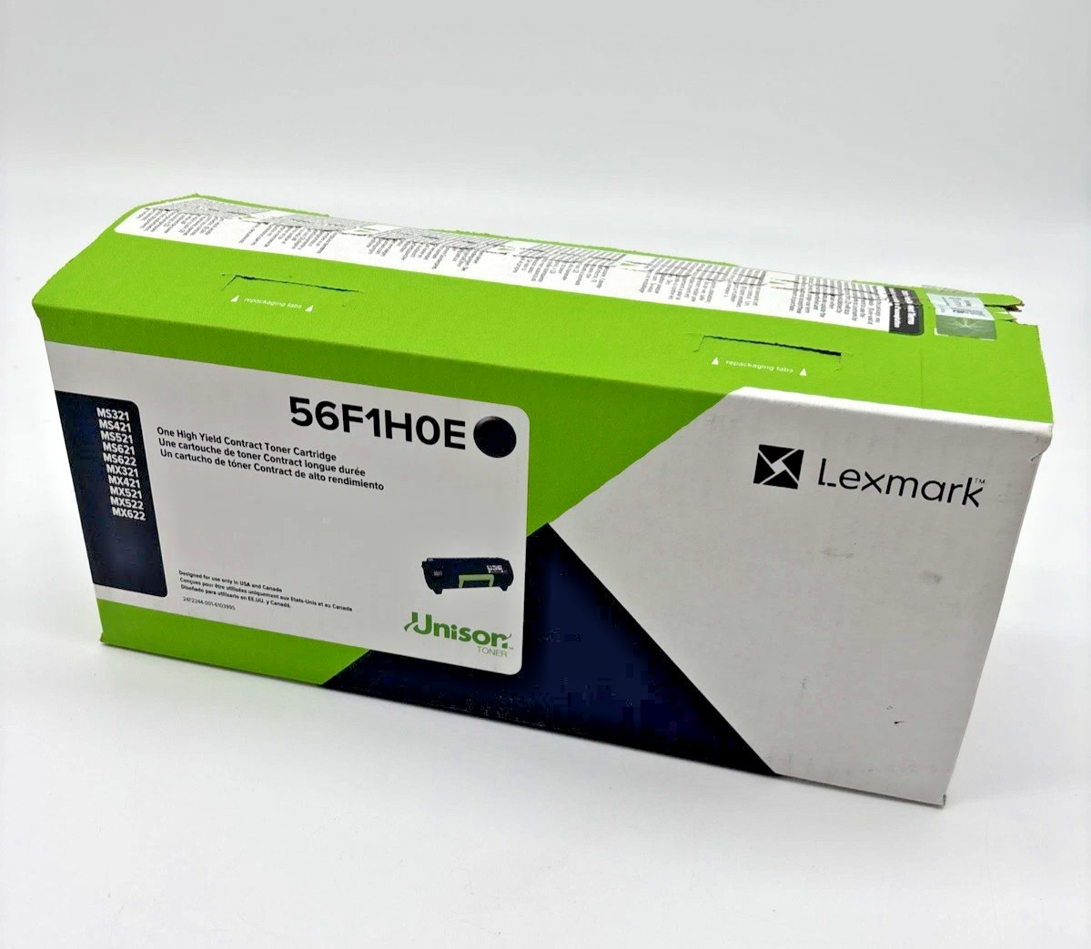Lexmark 56F1H0E Toner Cartridge High Yield Black Printer Genuine 15,000 Pages