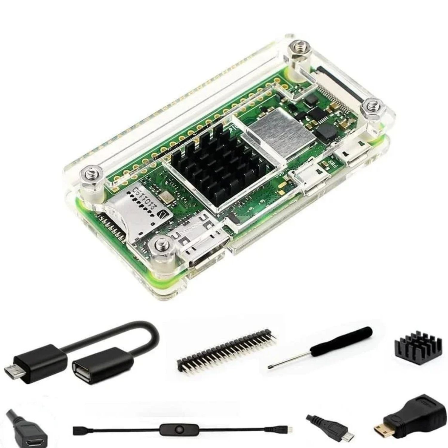 Raspberry Pi Zero 2 W Case Kit with Raspberry Pi Zero 2 W Case Power Supply