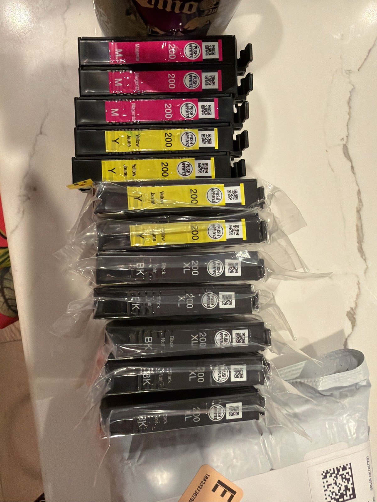 Lot of 11 Epson 200 and 200XL Ink Cartridges Black Magenta Yellow
