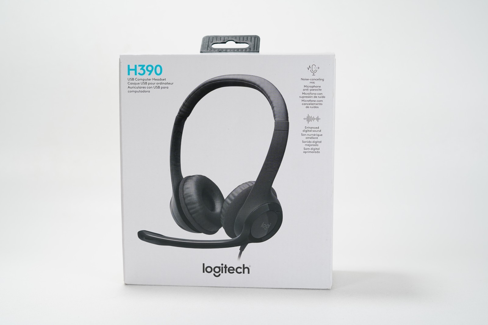 NEW HEADSET Logitech H390 Over-Head Comfort USB Noise-Canceling Microphone