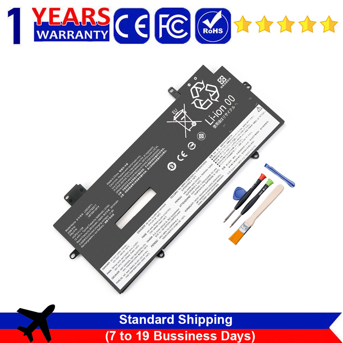 L20C4P71 L20D4P71 L20M4P71 Battery For Lenovo ThinkPad X1 Carbon Gen 9 2021 57Wh