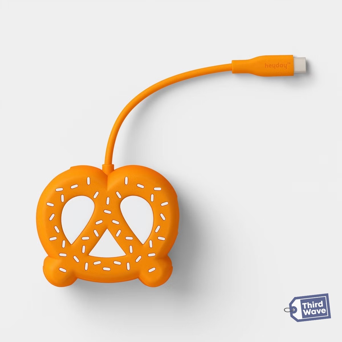 heyday Novelty USB Hub - Pretzel - USB-A, USB-C, 4.5in Cable