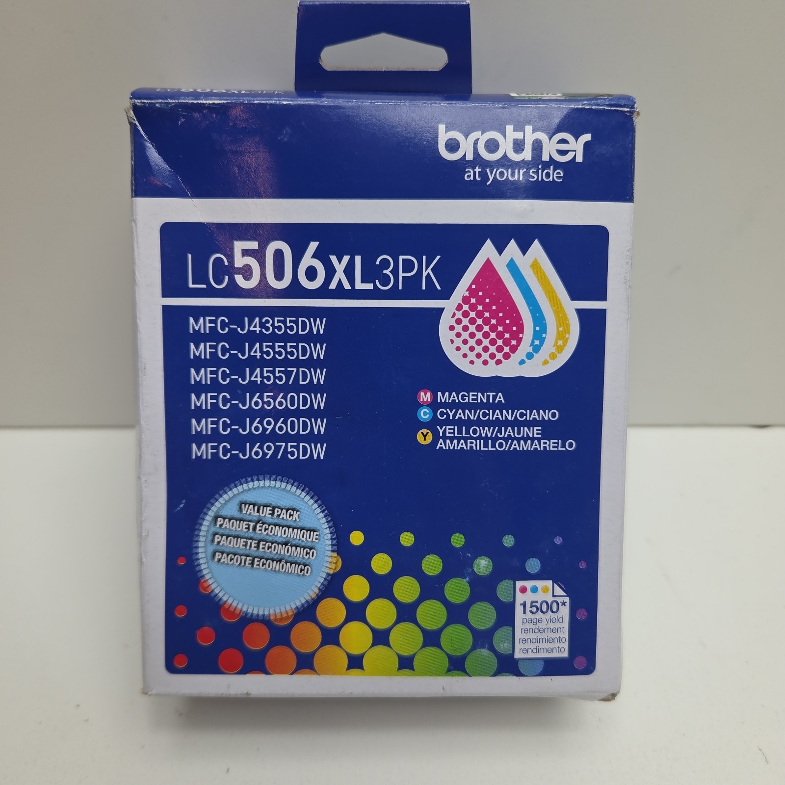 NEW OEM - BROTHER LC506XL3PK COLOR SET Ink - LC506XLC LC506XLM LC506XLY 07/2027